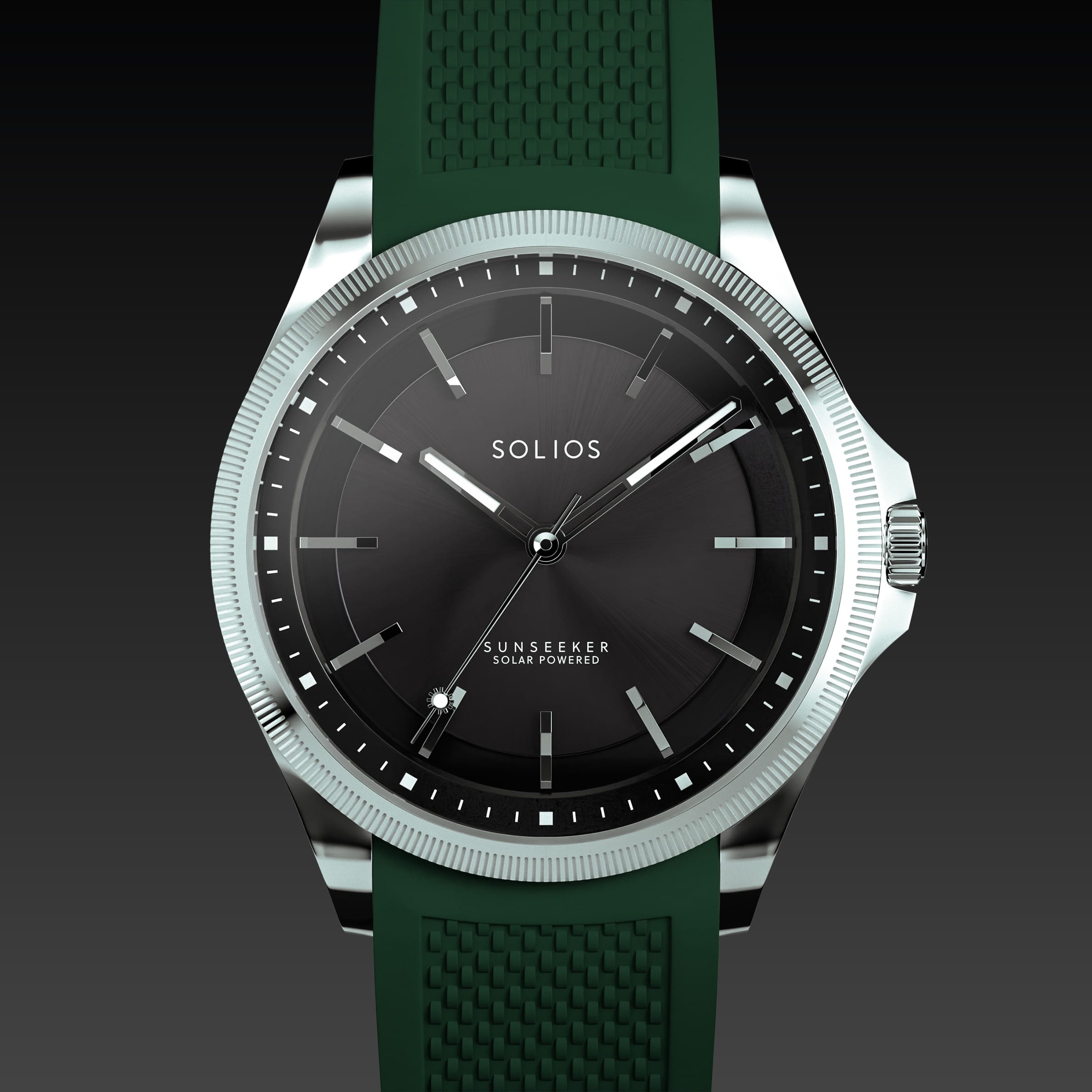 The Sunseeker | Black Dial - Silver Case - 40mm