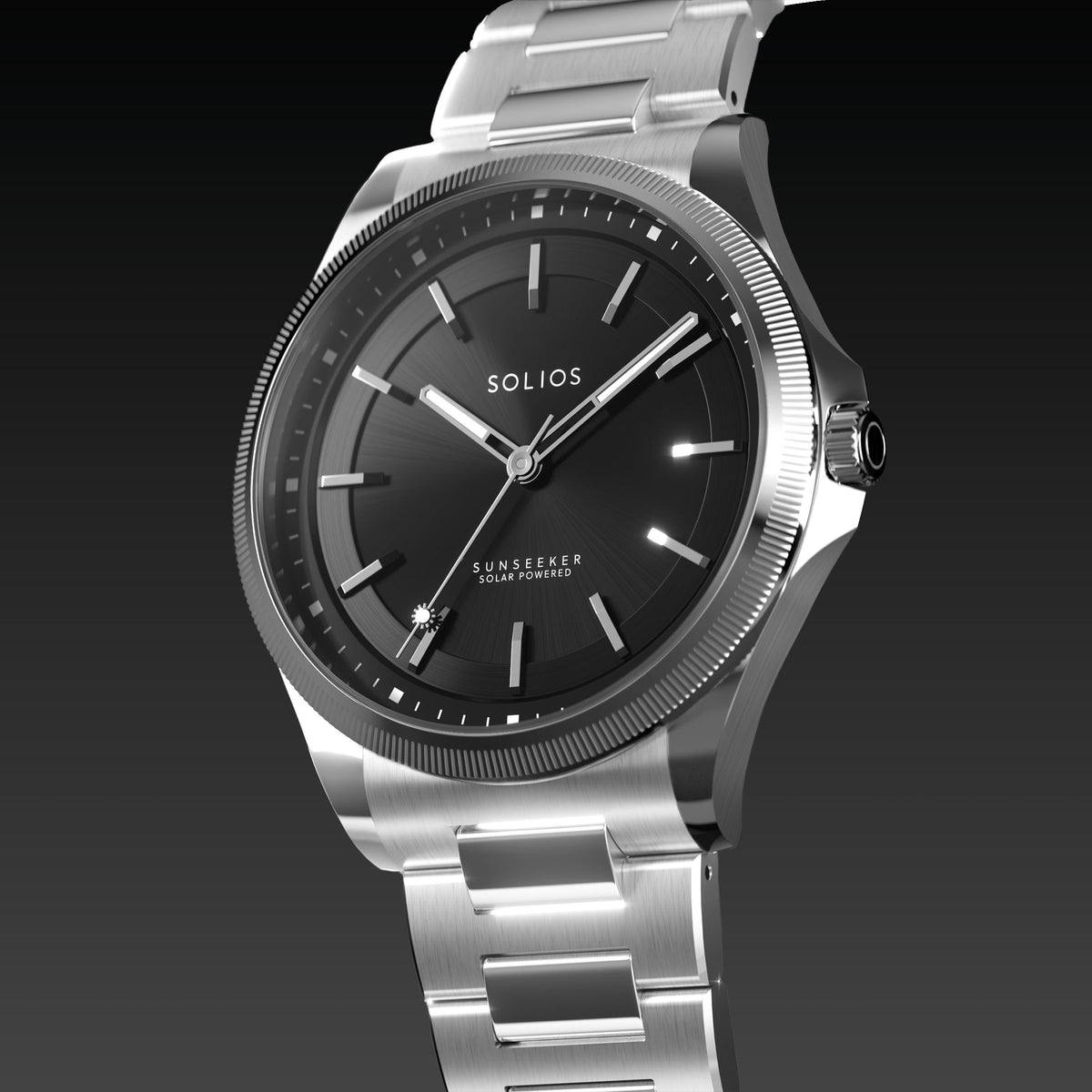 La Sunseeker | Cadran Noir - Boîtier Argent - 40mm