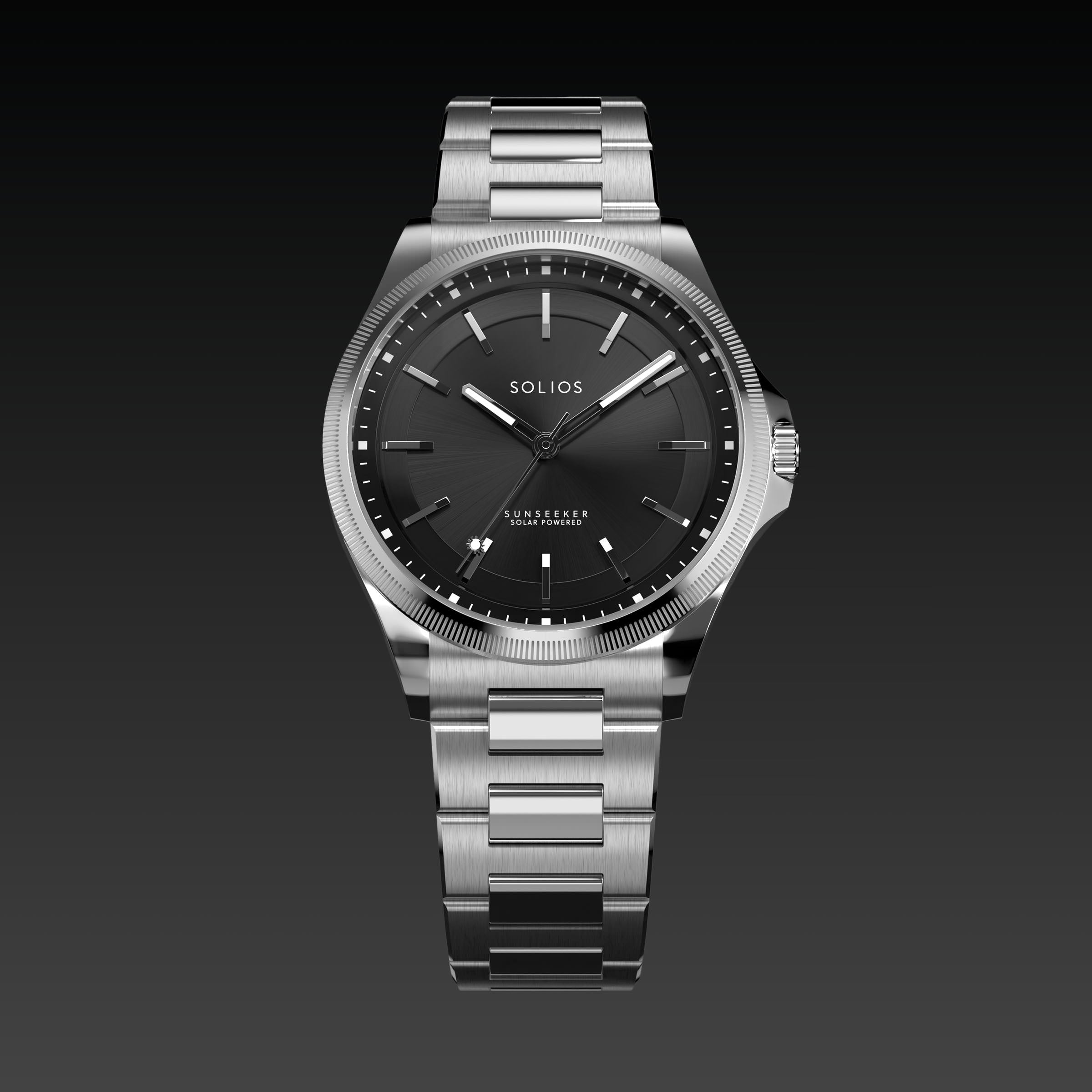La Sunseeker | Cadran Noir - Boîtier Argent - 40mm