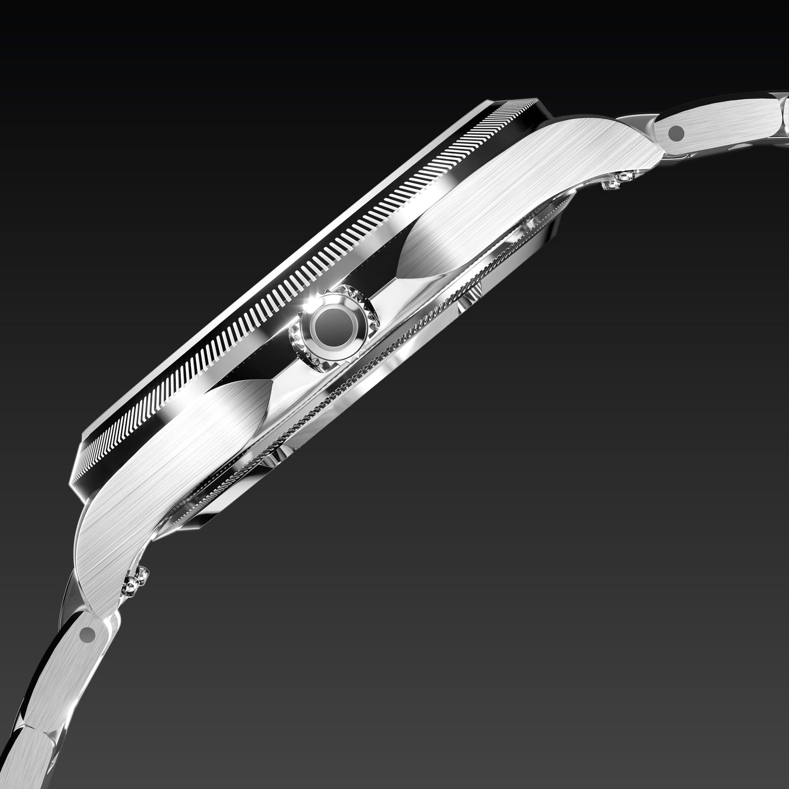The Sunseeker | Black Dial - Silver Case - 40mm
