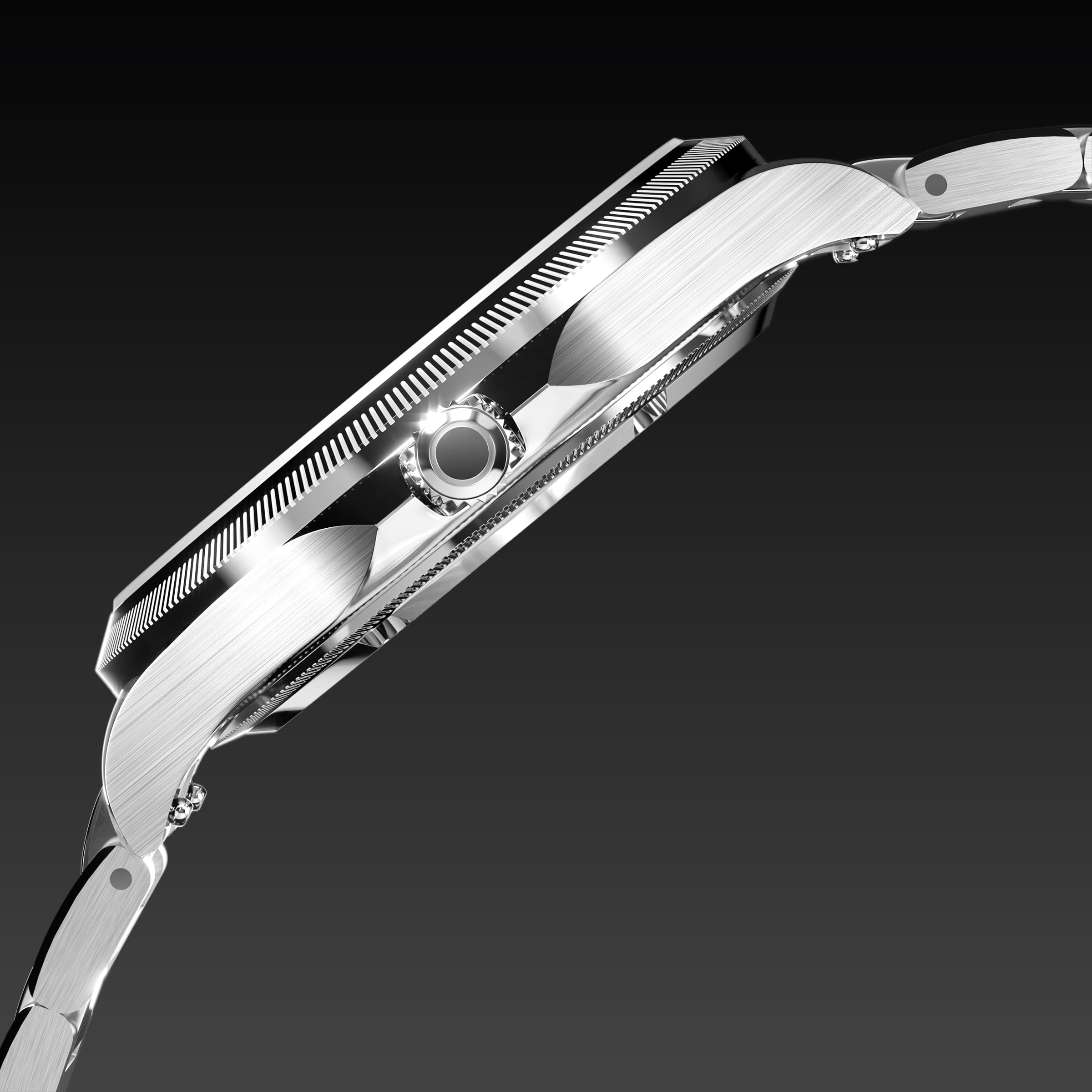The Sunseeker | Black Dial - Silver Case - 40mm