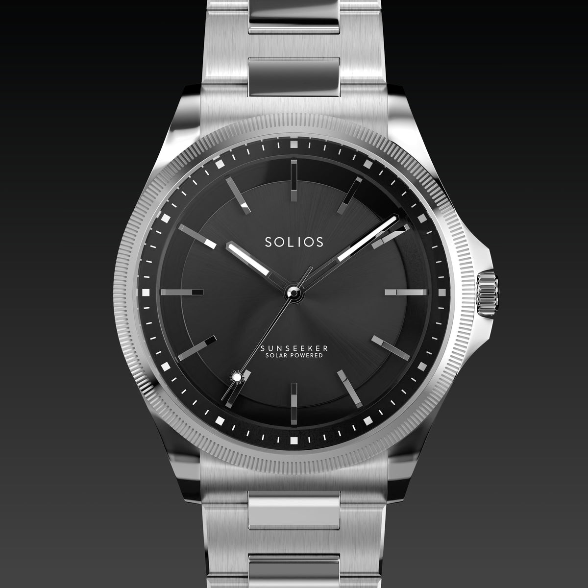 La Sunseeker | Cadran Noir - Boîtier Argent - 40mm