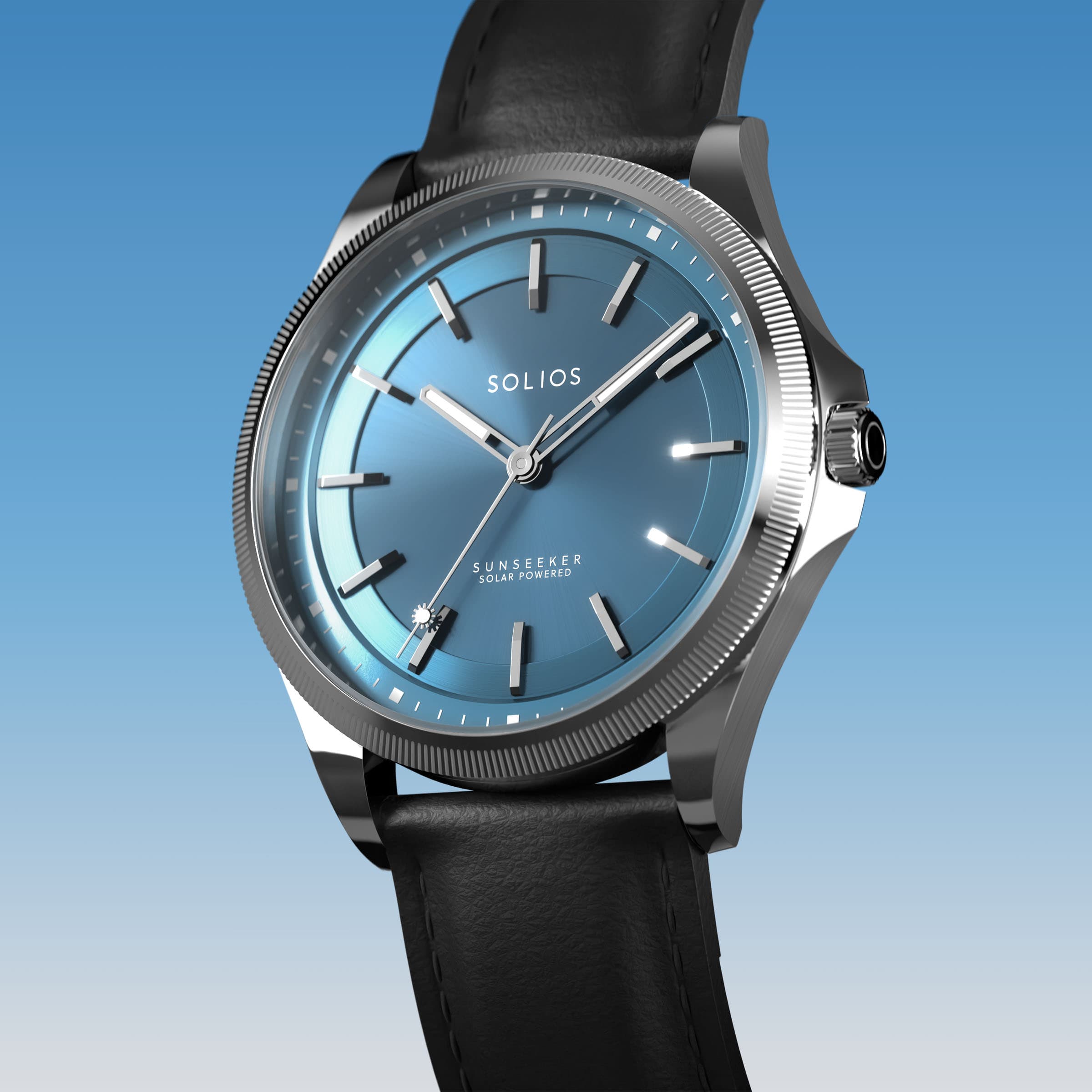 La Sunseeker | Cadran Bleu - Boîtier Argent - 40mm
