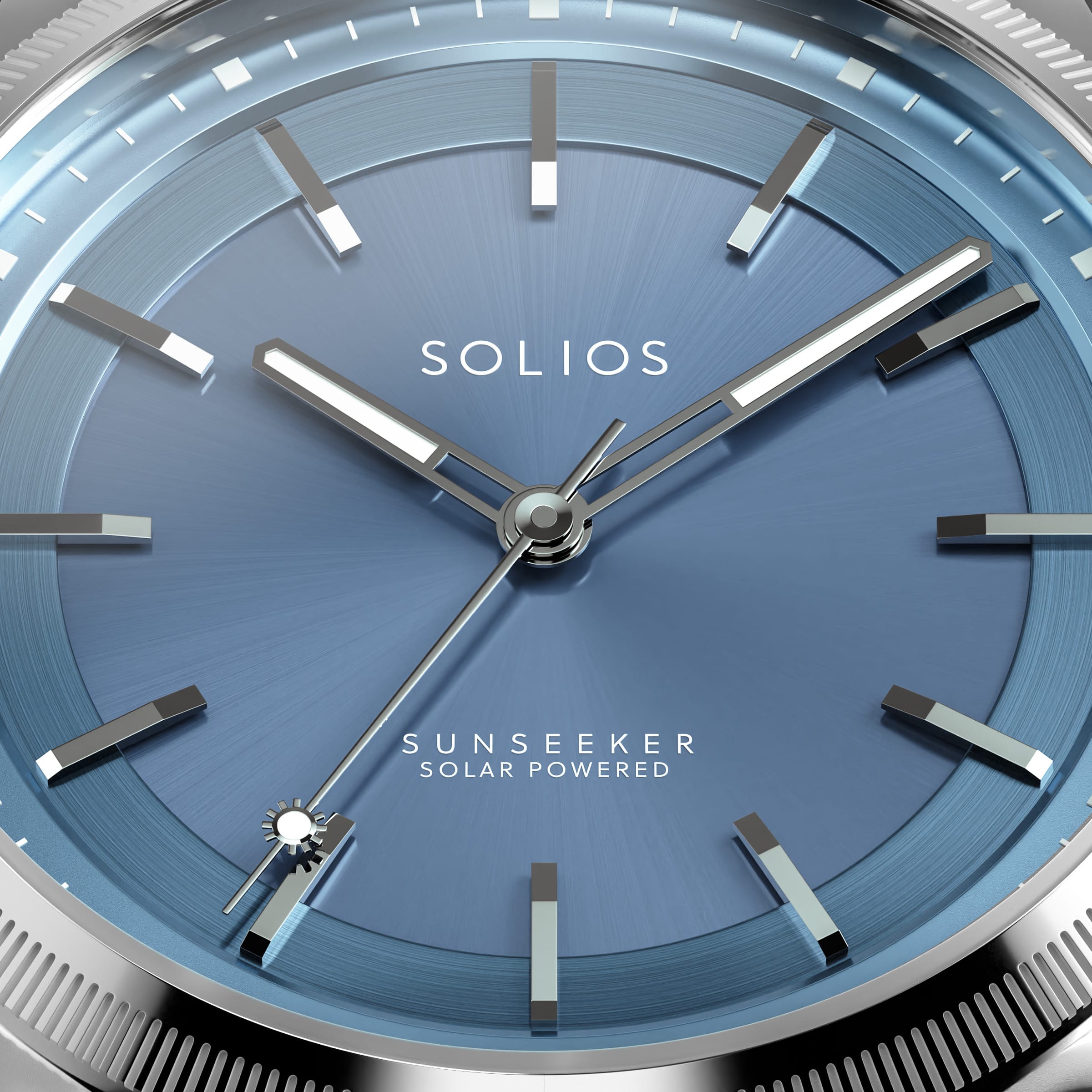 The Sunseeker | Blue Dial - Silver Case - 40mm