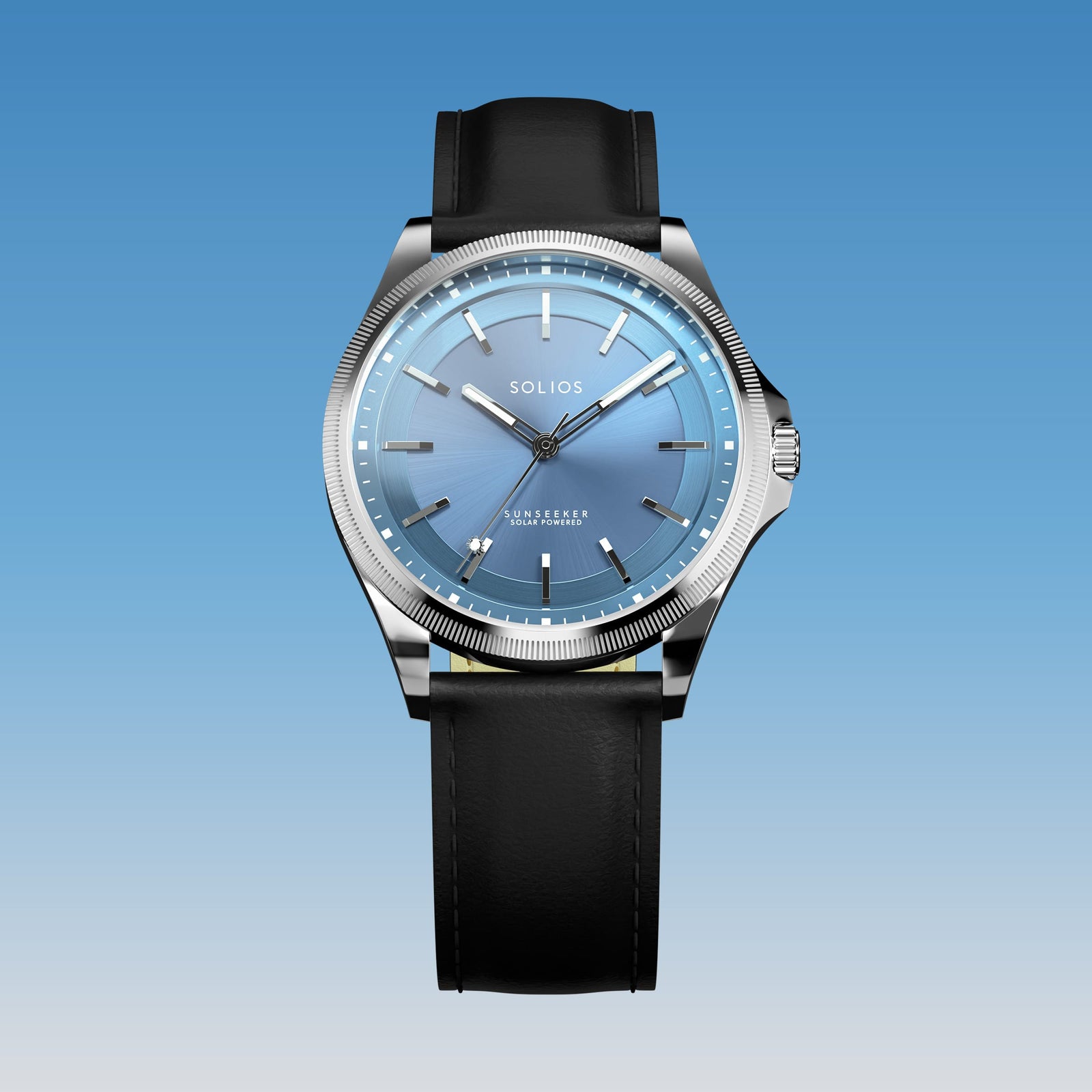 The Sunseeker | Blue Dial - Silver Case - 40mm