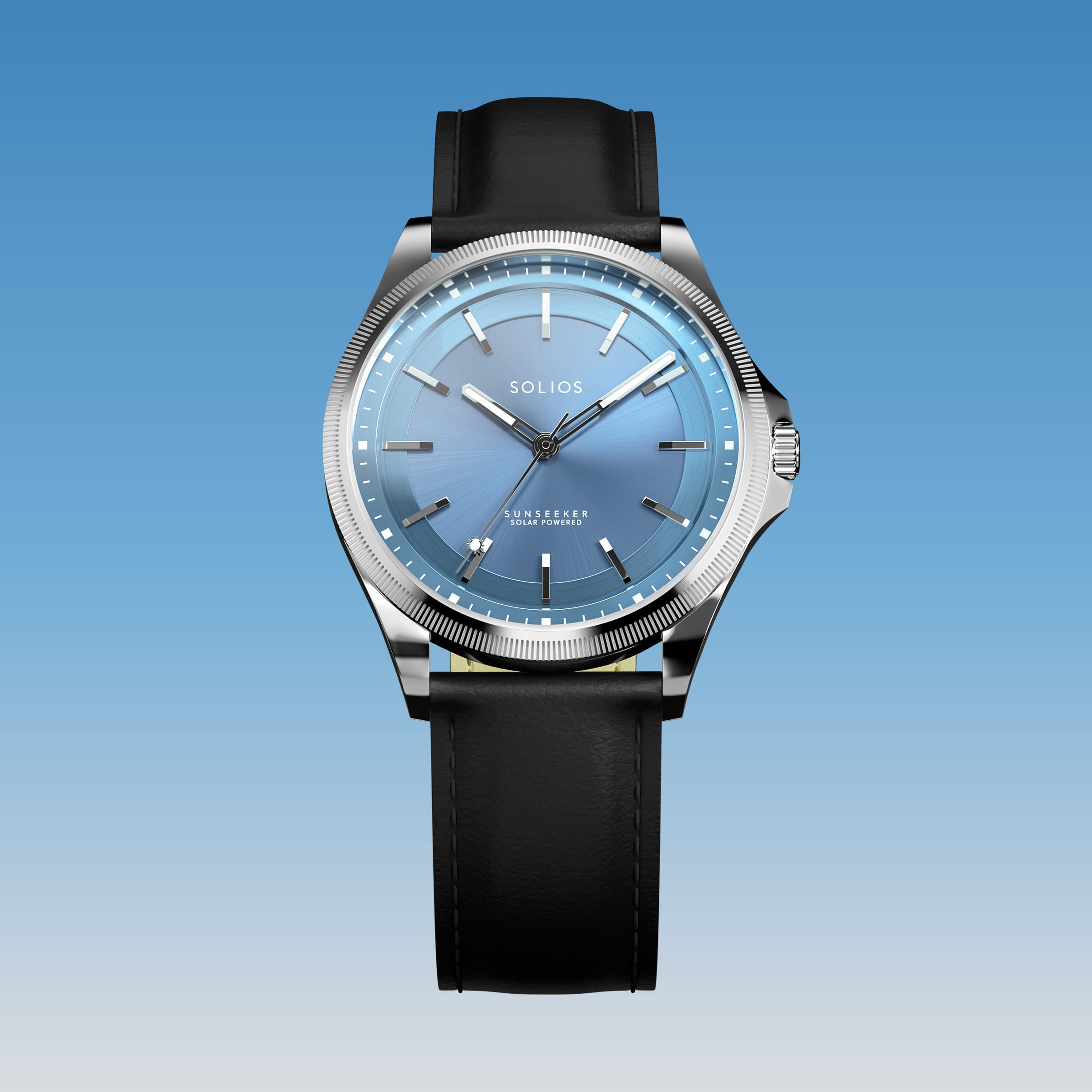 The Sunseeker | Blue Dial - Silver Case - 40mm