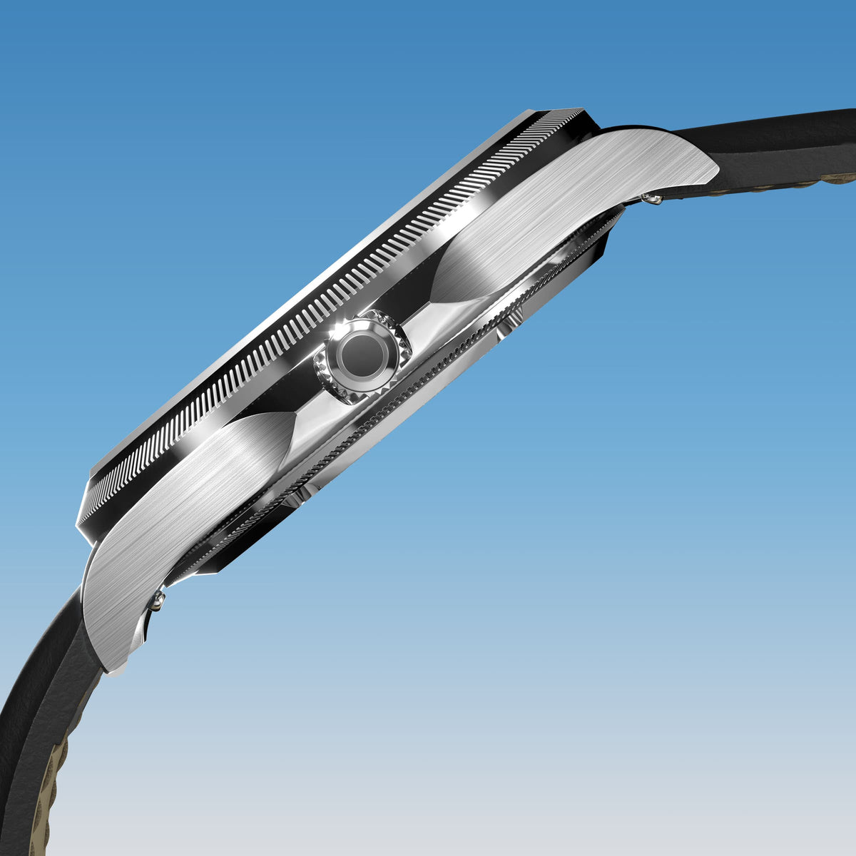 La Sunseeker | Cadran Bleu - Boîtier Argent - 40mm