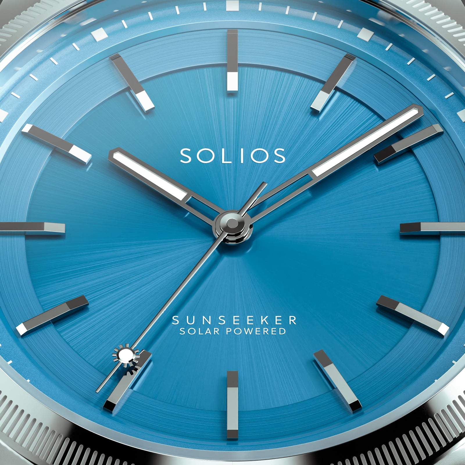 The Sunseeker | Blue Dial - Silver Case - 40mm