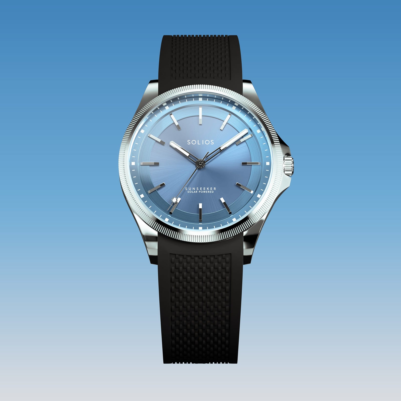 The Sunseeker | Blue Dial - Silver Case - 40mm