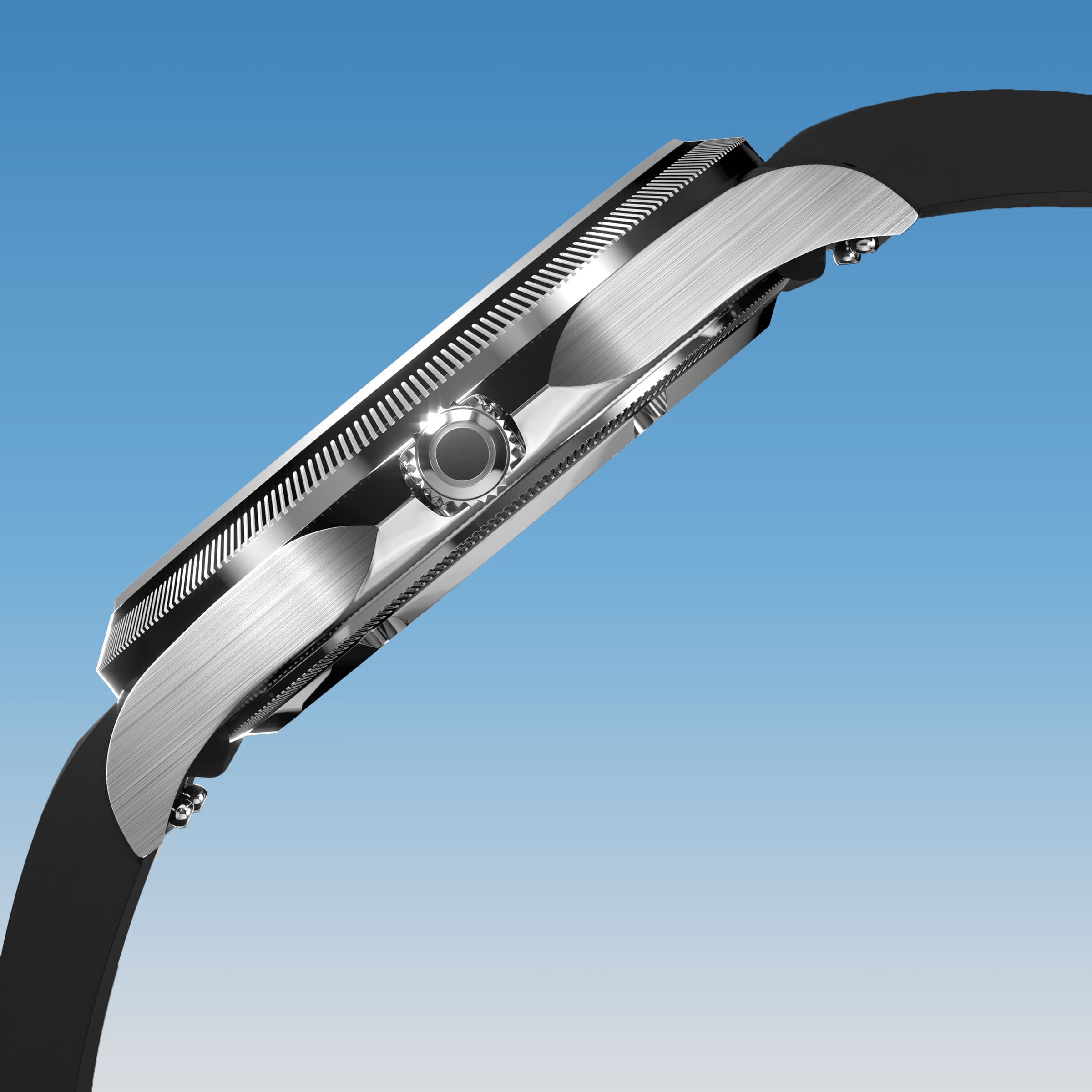 La Sunseeker | Cadran Bleu - Boîtier Argent - 40mm