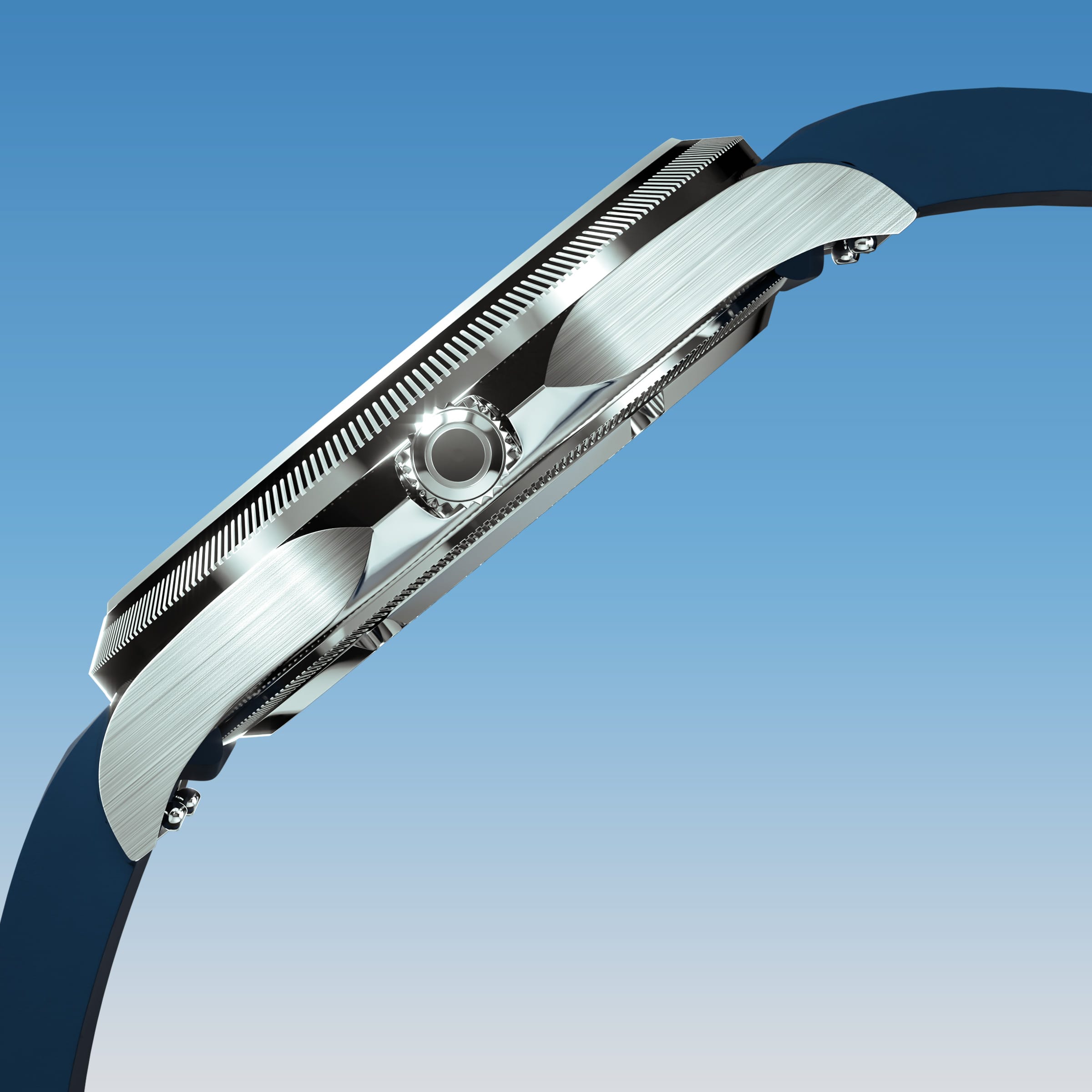 The Sunseeker | Blue Dial - Silver Case - 40mm