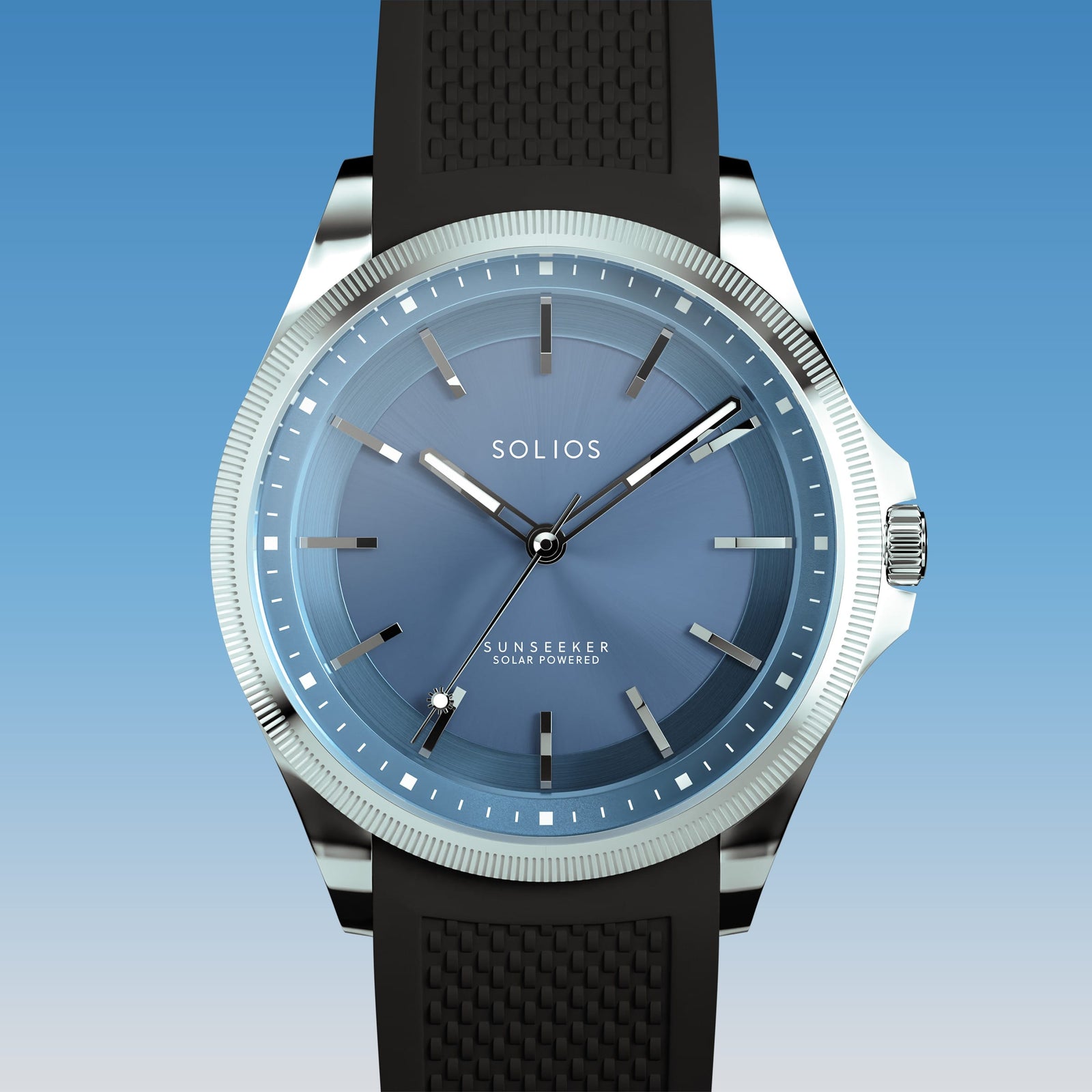 The Sunseeker | Blue Dial - Silver Case - 40mm