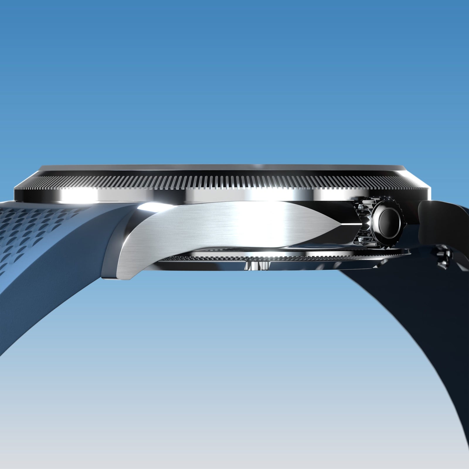 The Sunseeker | Blue Dial - Silver Case - 40mm