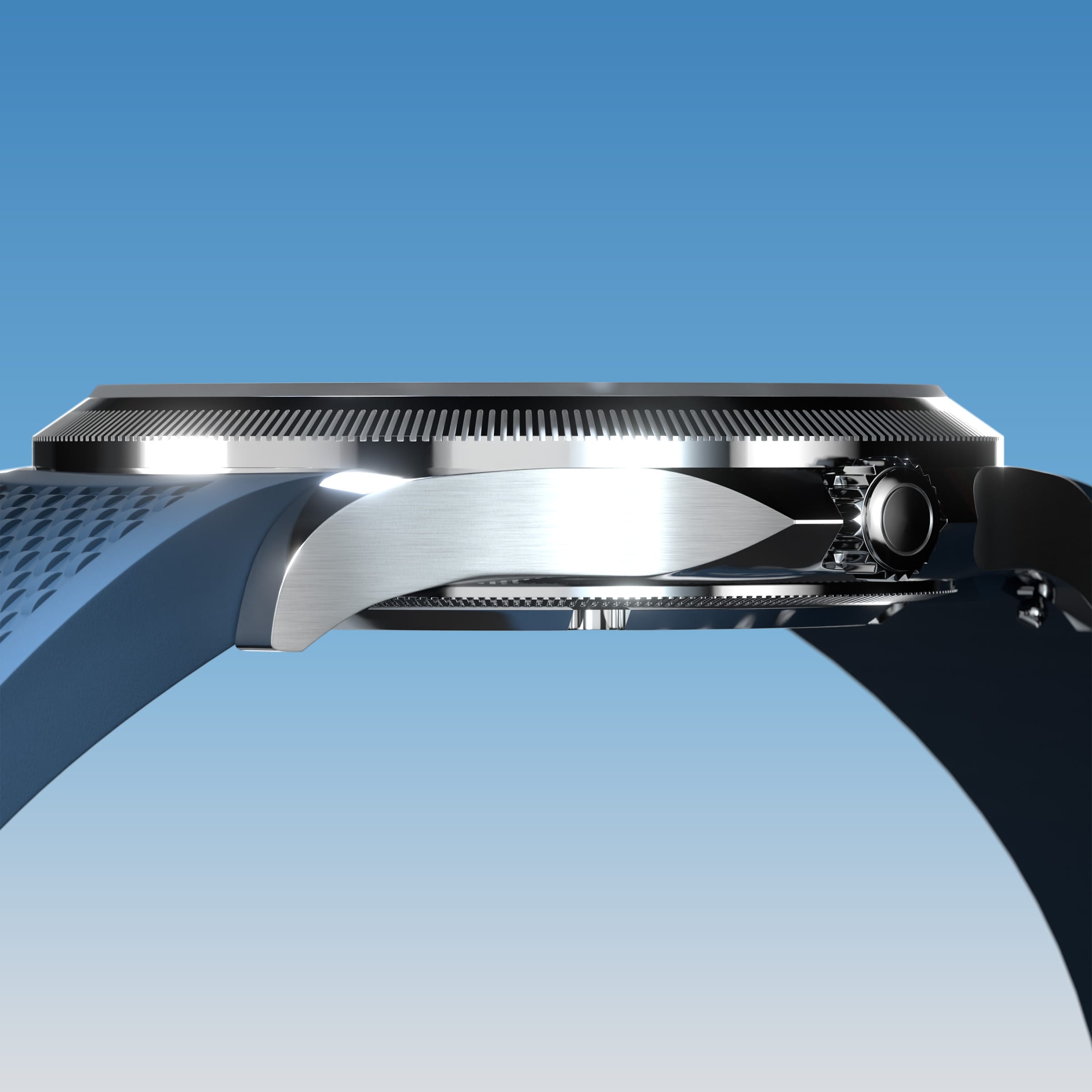 The Sunseeker | Blue Dial - Silver Case - 40mm
