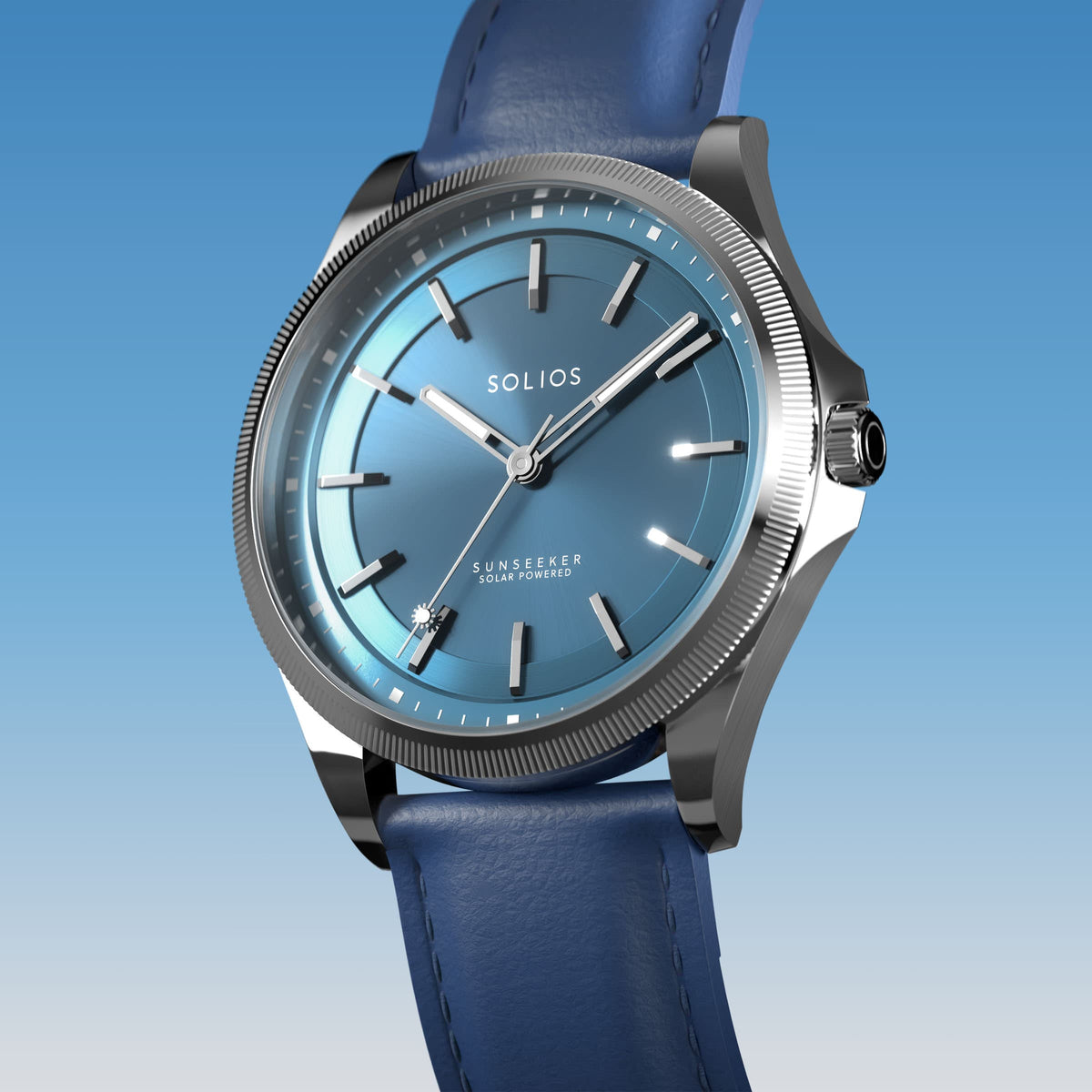 La Sunseeker | Cadran Bleu - Boîtier Argent - 40mm