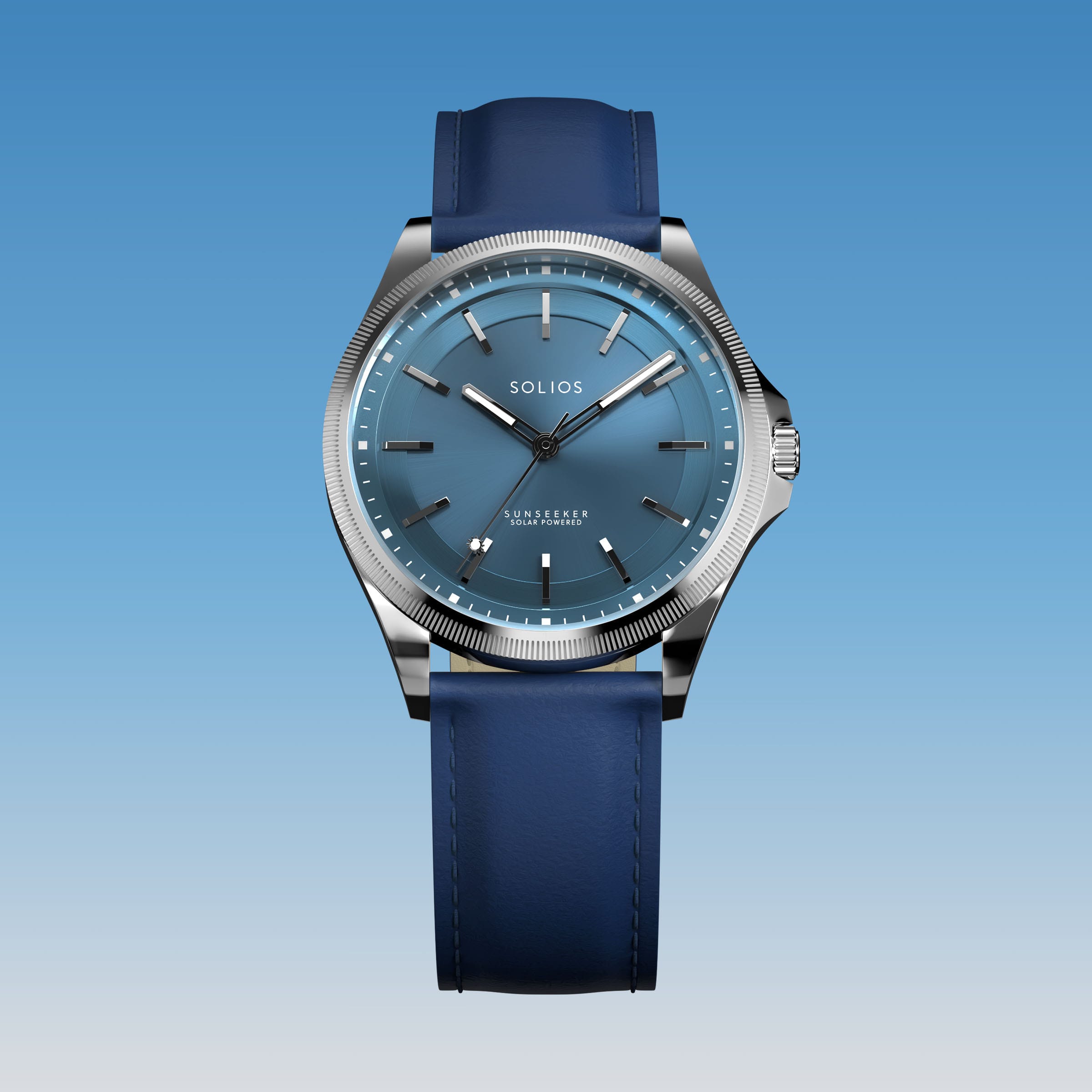 La Sunseeker | Cadran Bleu - Boîtier Argent - 40mm