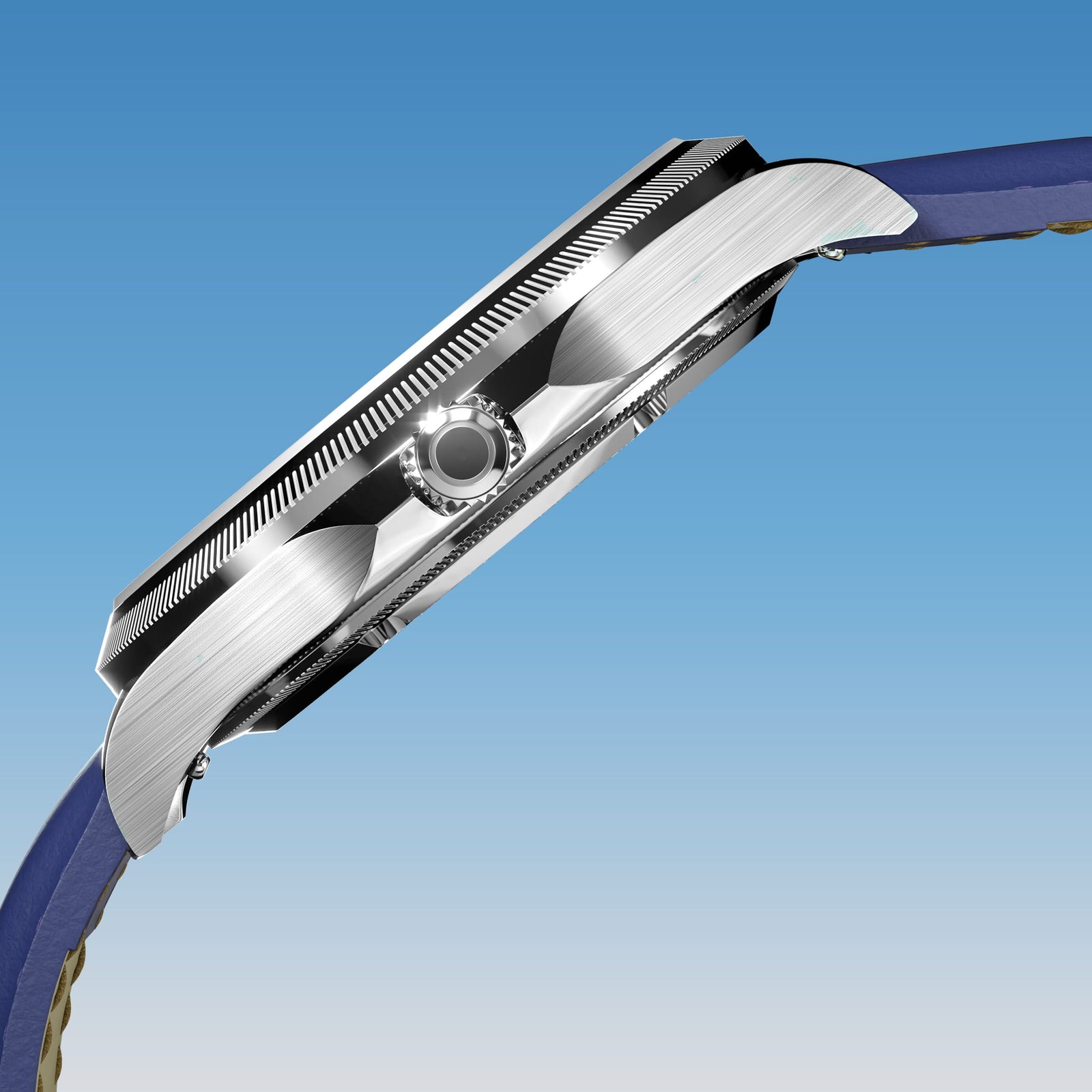 The Sunseeker | Blue Dial - Silver Case - 40mm