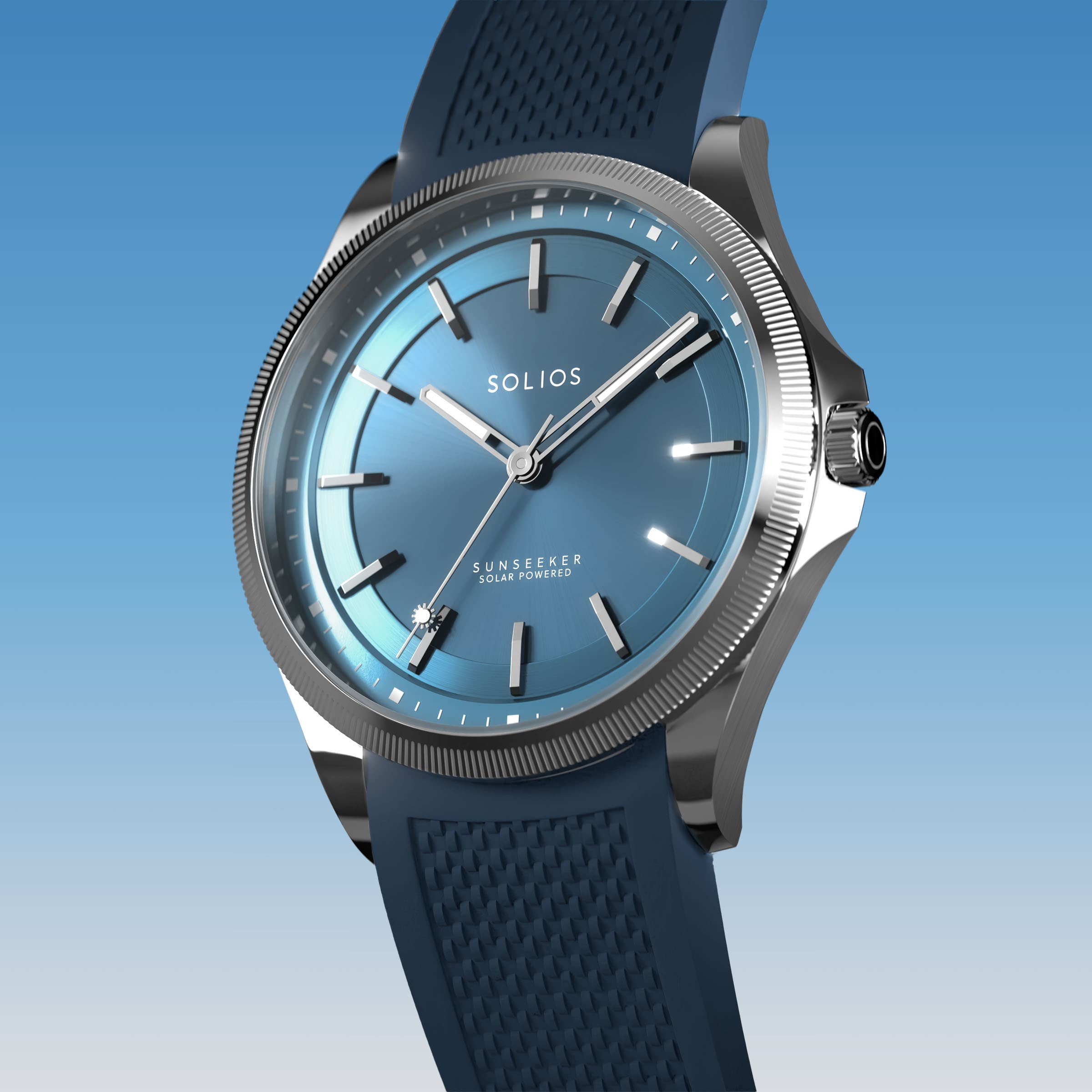 La Sunseeker | Cadran Bleu - Boîtier Argent - 40mm