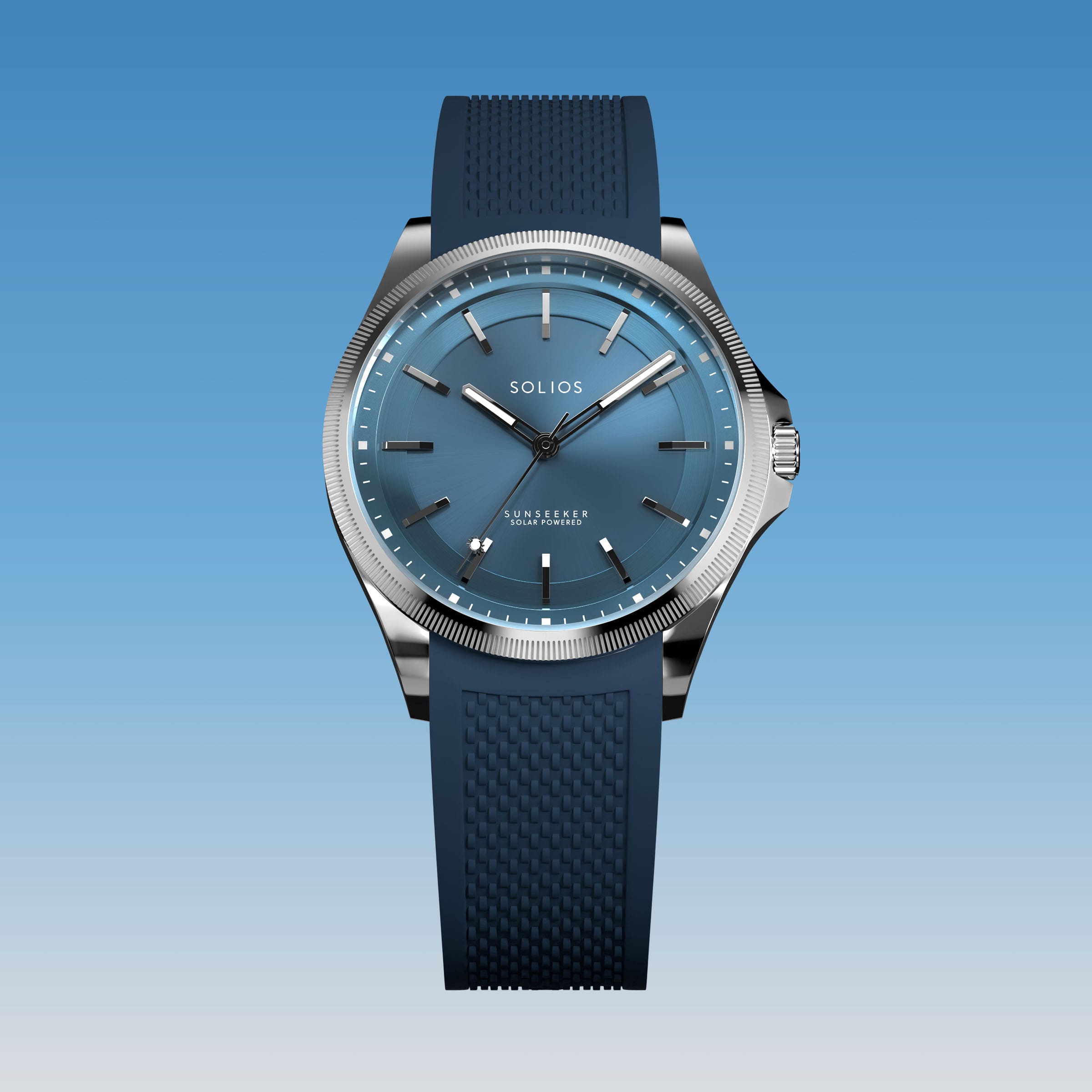 La Sunseeker | Cadran Bleu - Boîtier Argent - 40mm