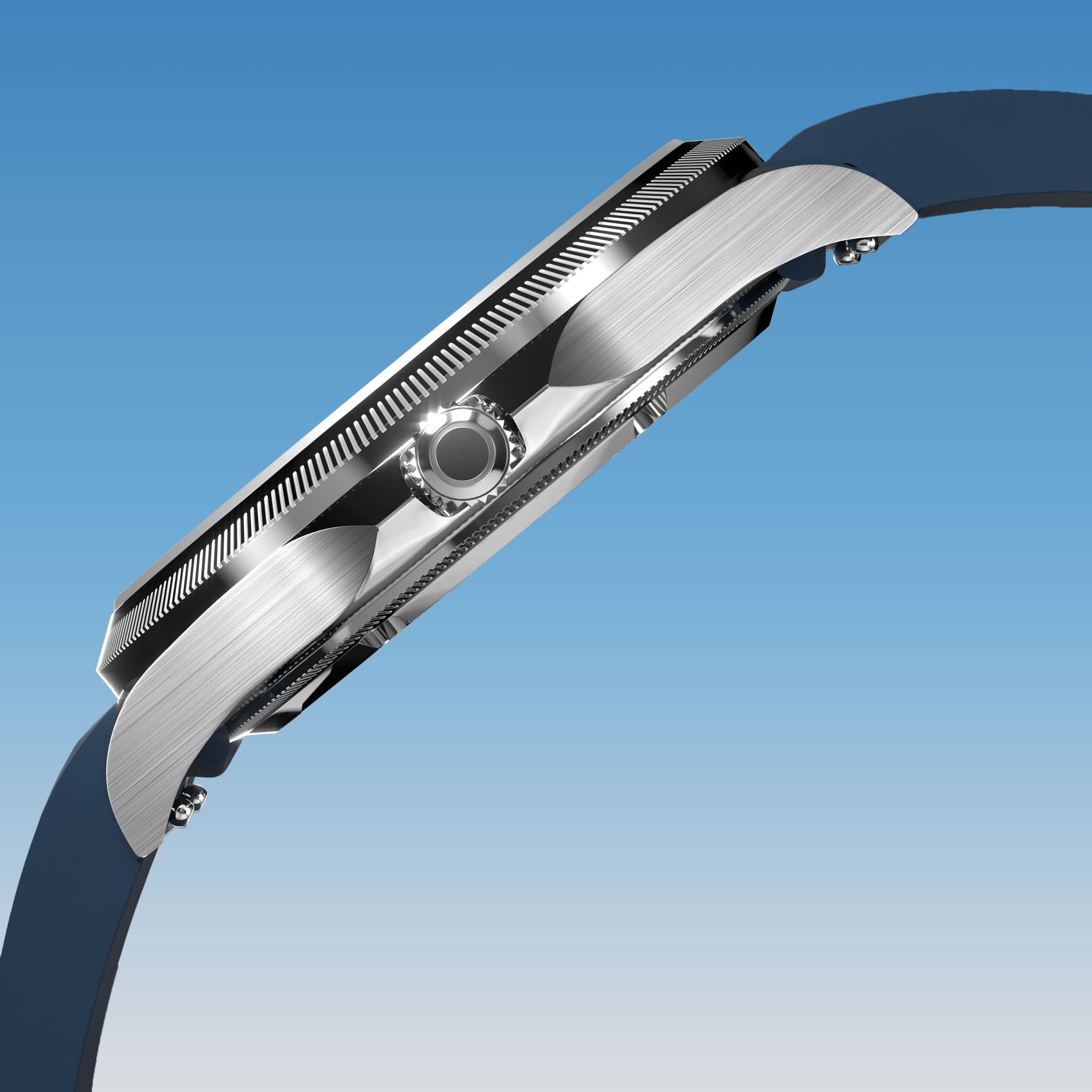 La Sunseeker | Cadran Bleu - Boîtier Argent - 40mm