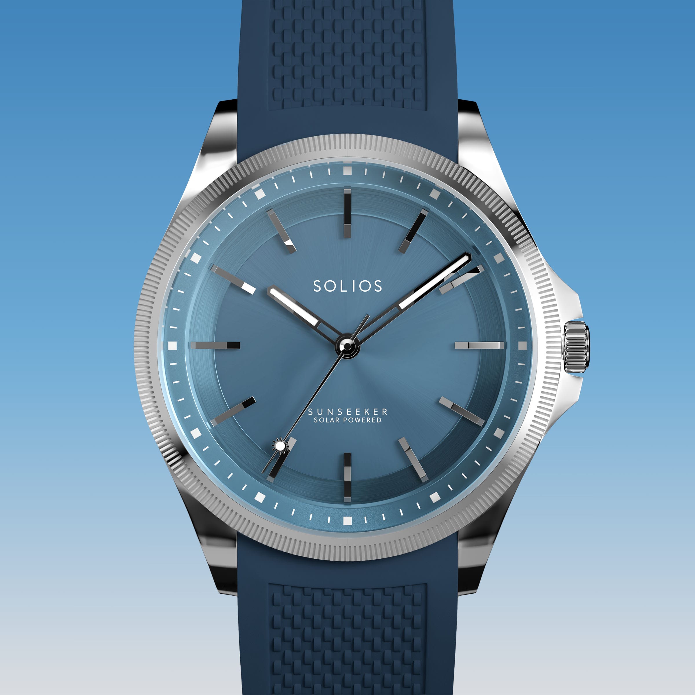 La Sunseeker | Cadran Bleu - Boîtier Argent - 40mm