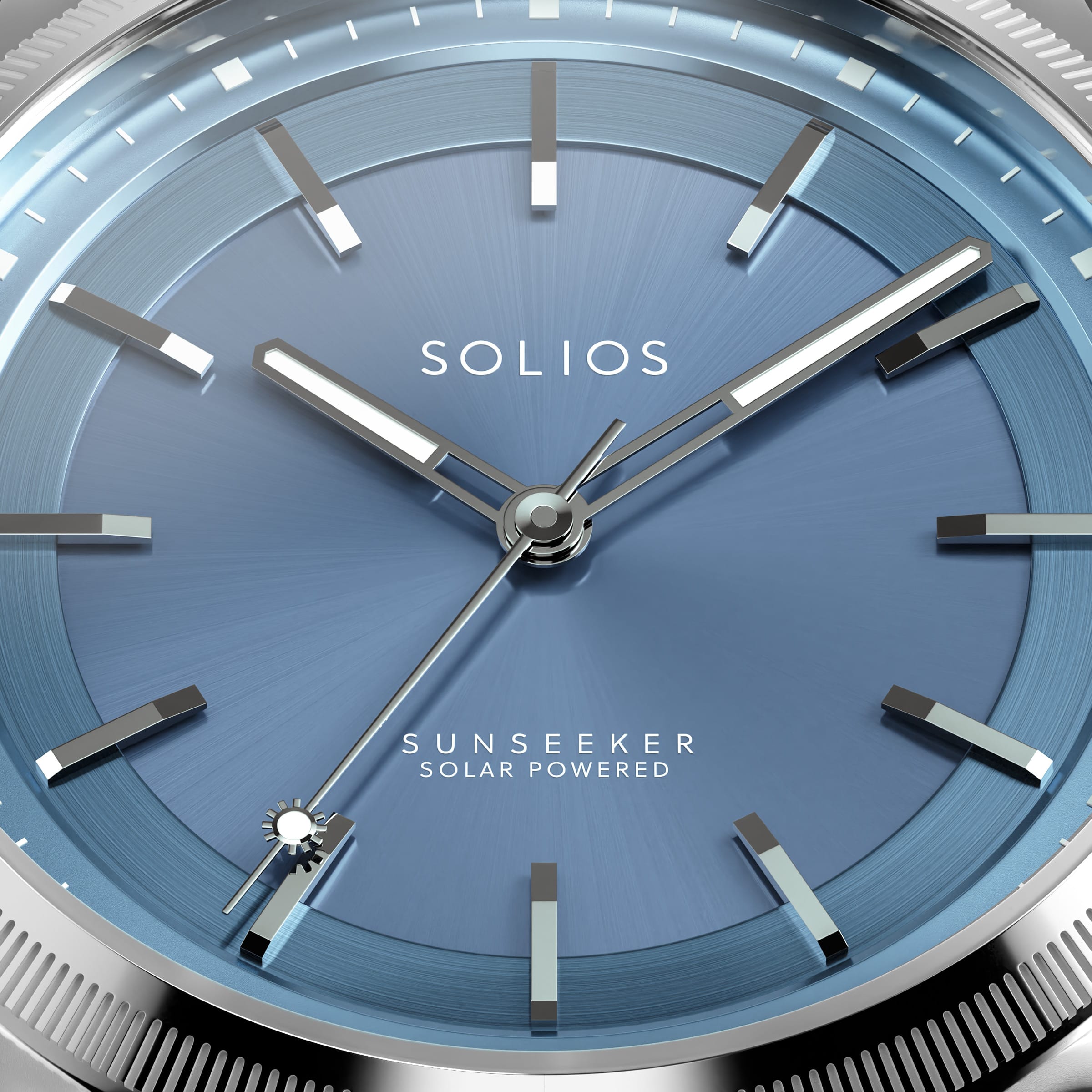 The Sunseeker | Blue Dial - Silver Case - 40mm