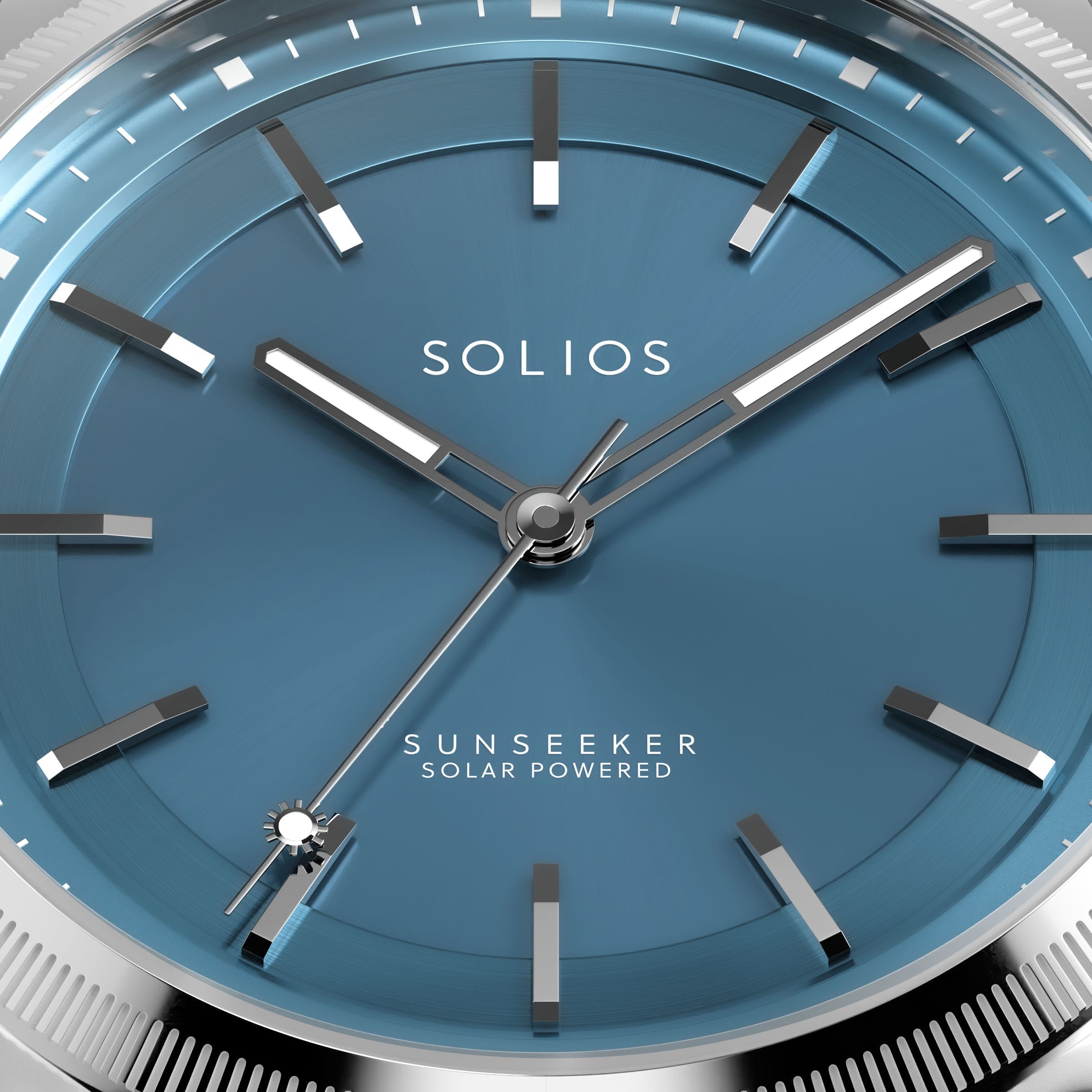La Sunseeker | Cadran Bleu - Boîtier Argent - 40mm