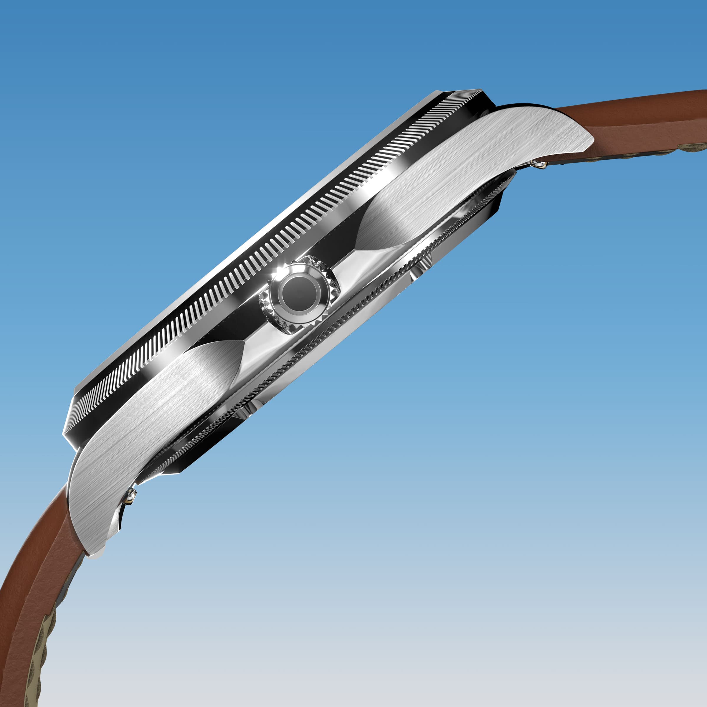 La Sunseeker | Cadran Bleu - Boîtier Argent - 40mm