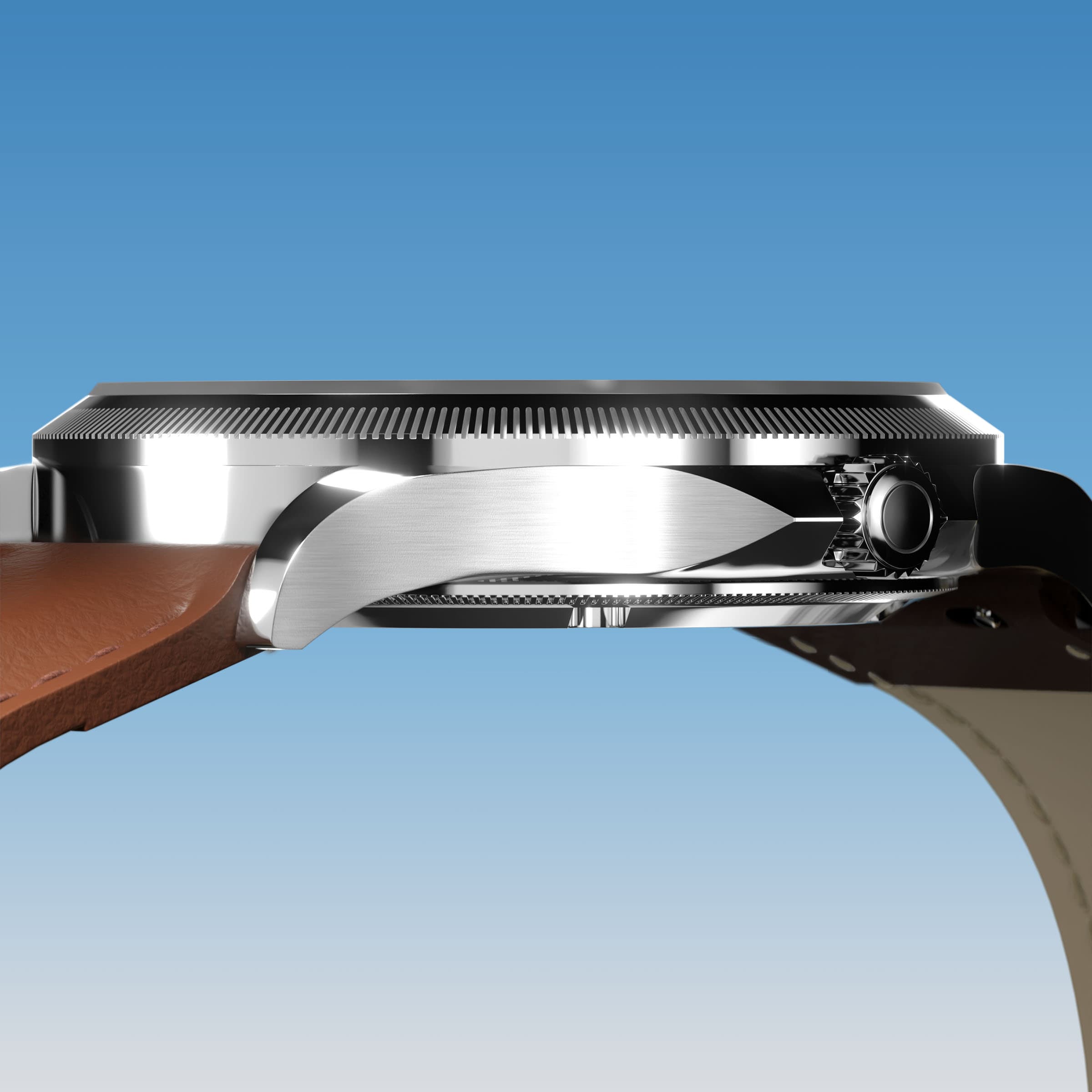 La Sunseeker | Cadran Bleu - Boîtier Argent - 40mm