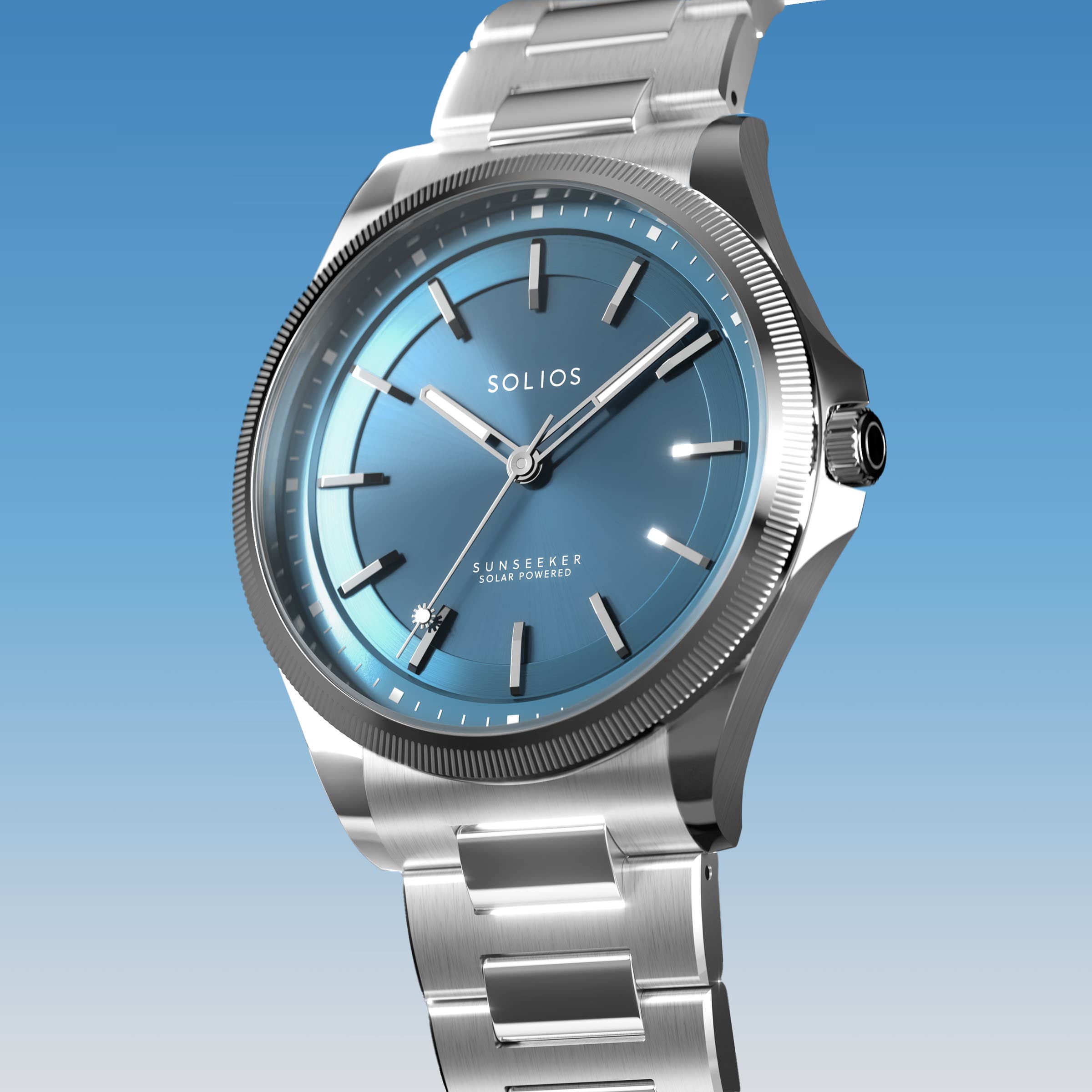 La Sunseeker | Cadran Bleu - Boîtier Argent - 40mm