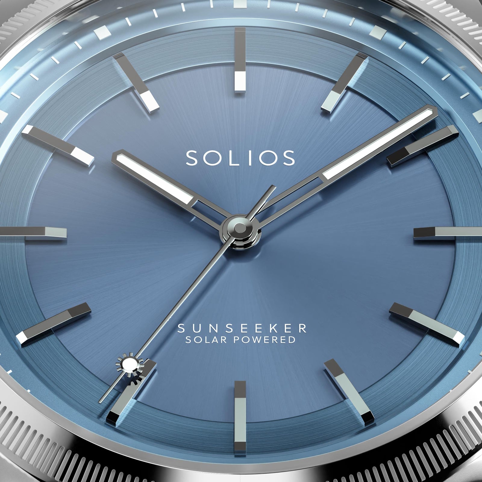 The Sunseeker | Blue Dial - Silver Case - 40mm