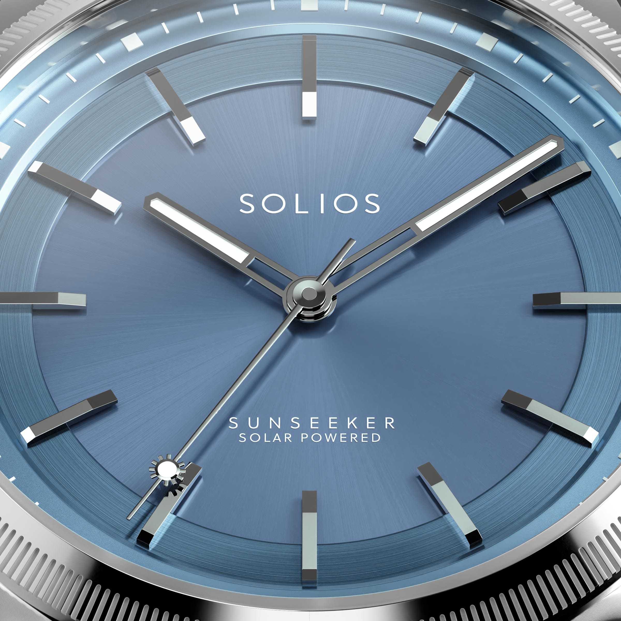 The Sunseeker | Blue Dial - Silver Case - 40mm
