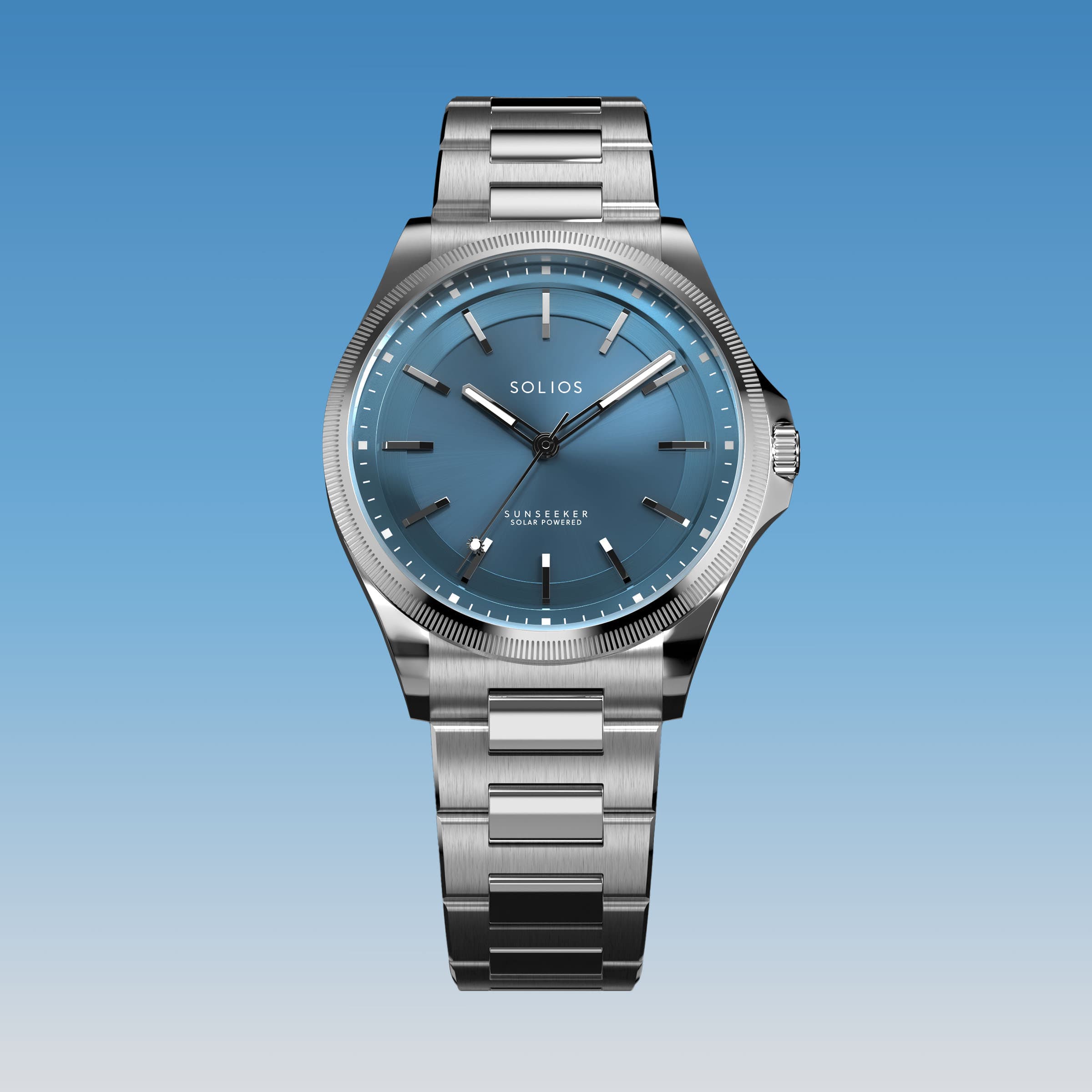 La Sunseeker | Cadran Bleu - Boîtier Argent - 40mm