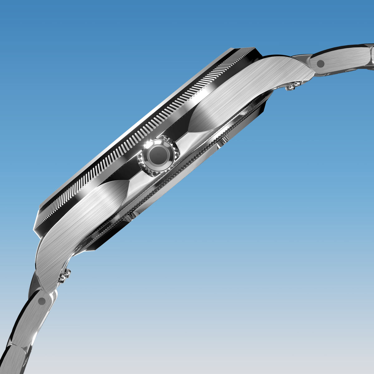 La Sunseeker | Cadran Bleu - Boîtier Argent - 40mm