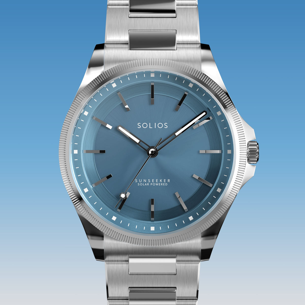 La Sunseeker | Cadran Bleu - Boîtier Argent - 40mm