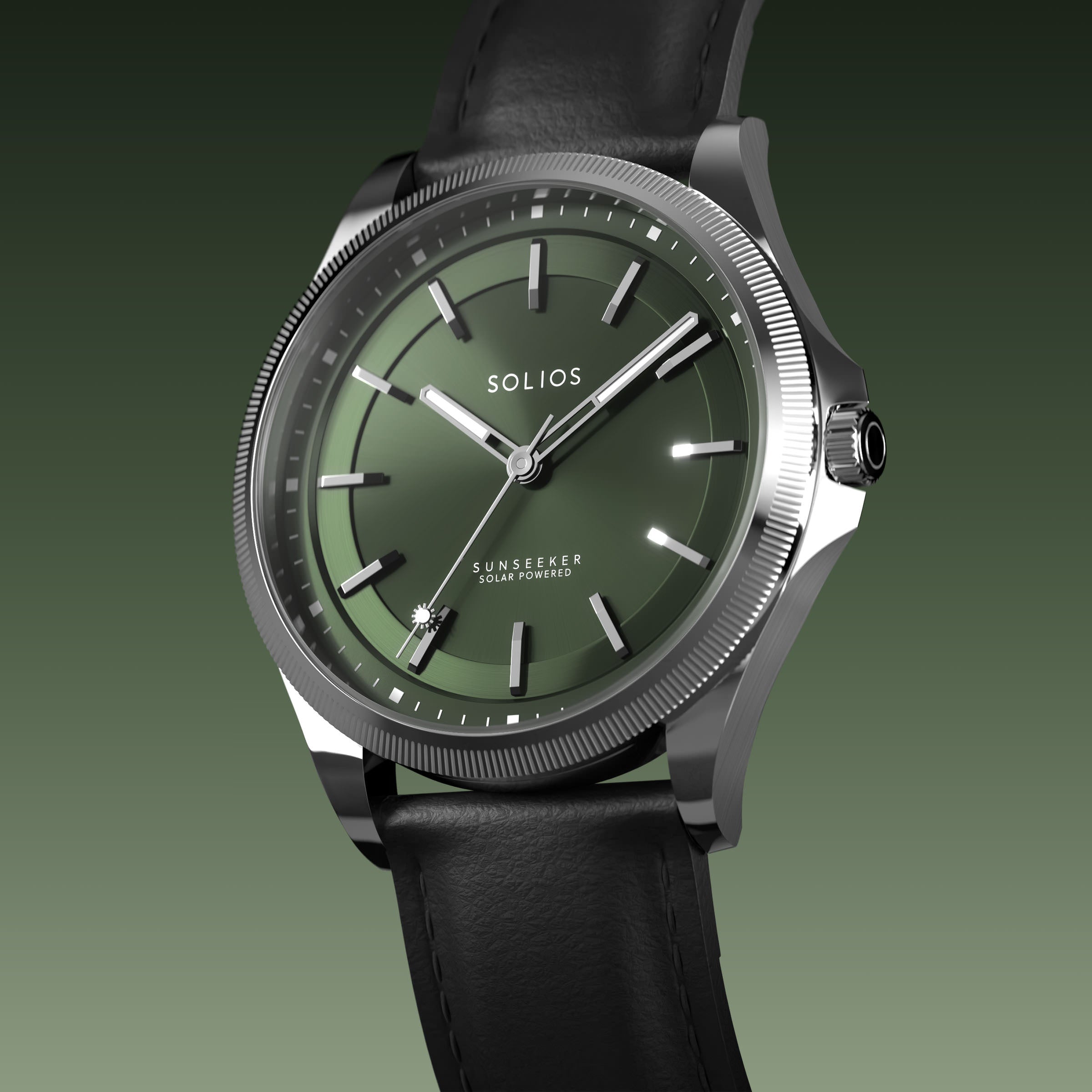 La Sunseeker | Cadran Vert - Boîtier Argent - 40mm
