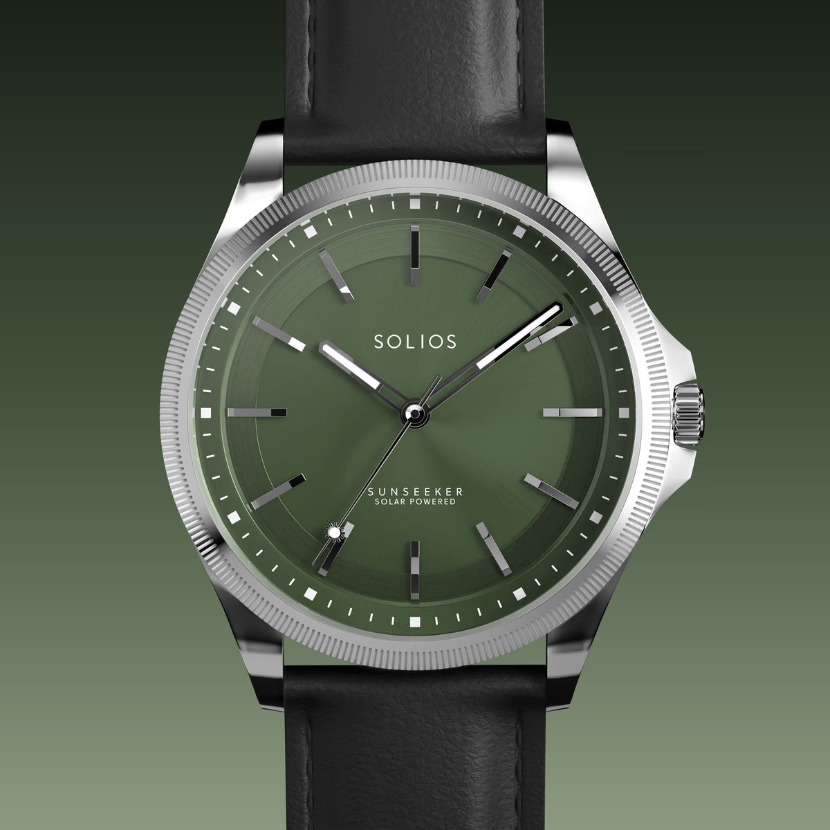 La Sunseeker | Cadran Vert - Boîtier Argent - 40mm