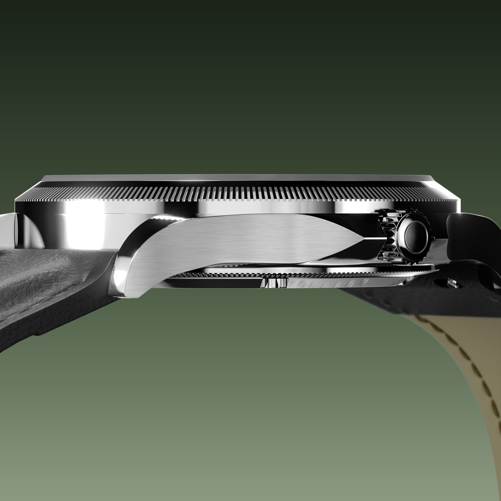The Sunseeker | Green Dial - Silver Case - 40mm