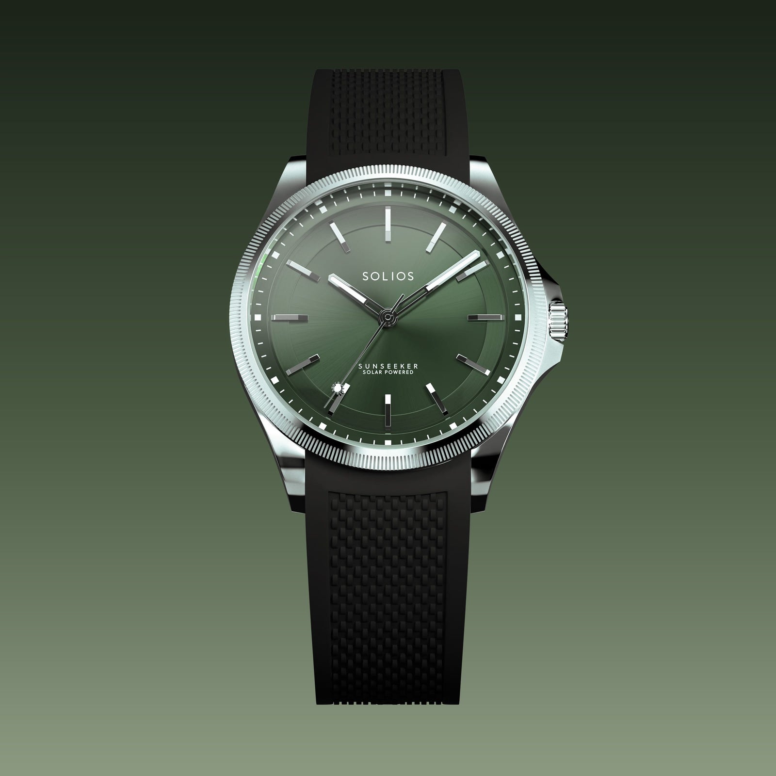The Sunseeker | Green Dial - Silver Case - 40mm