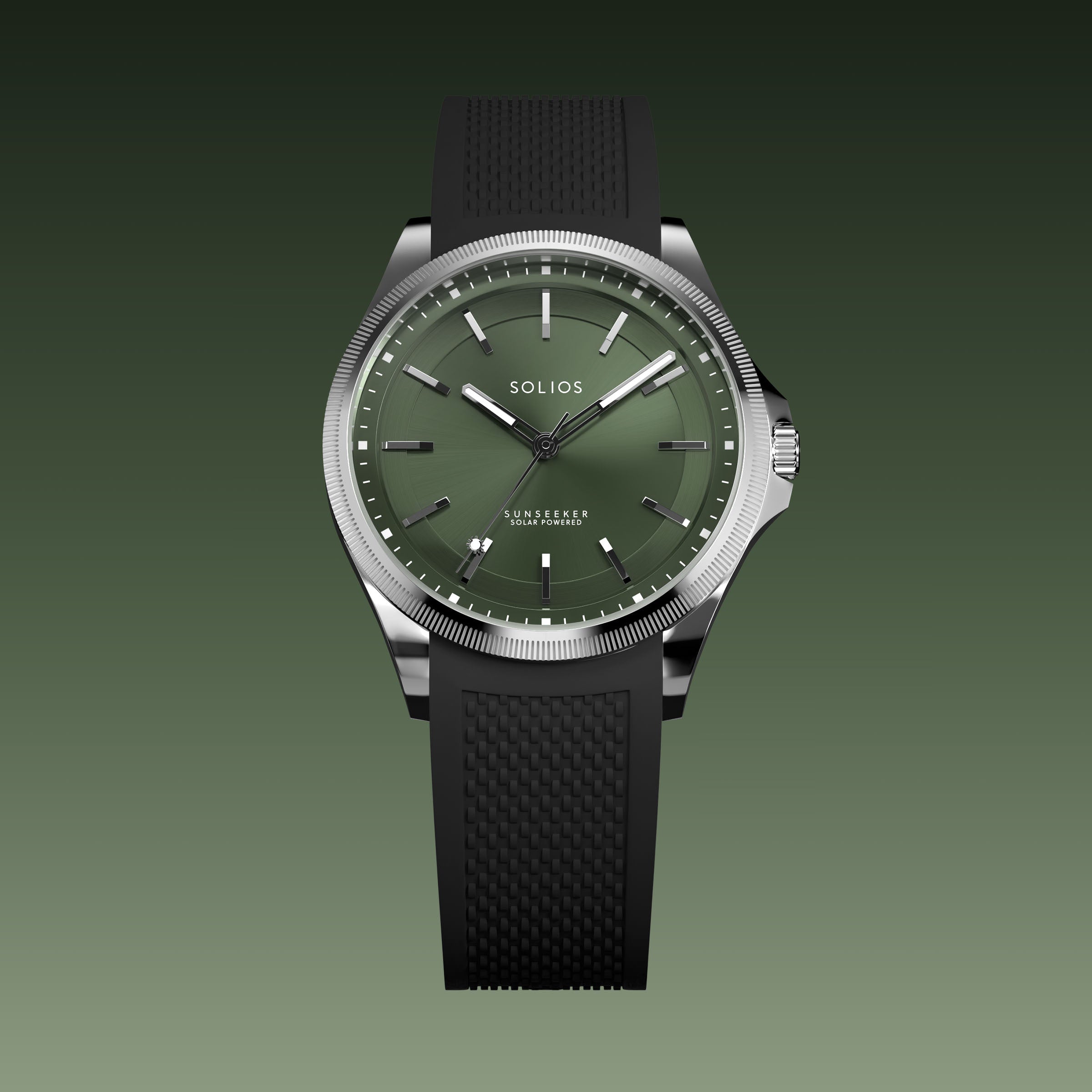 La Sunseeker | Cadran Vert - Boîtier Argent - 40mm