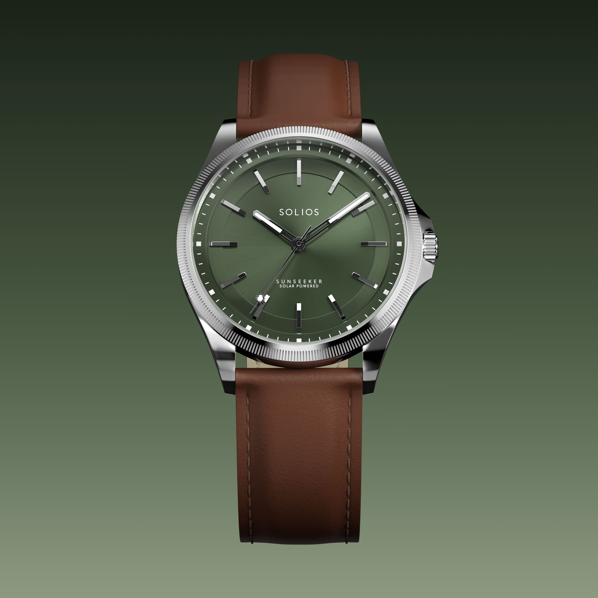 La Sunseeker | Cadran Vert - Boîtier Argent - 40mm