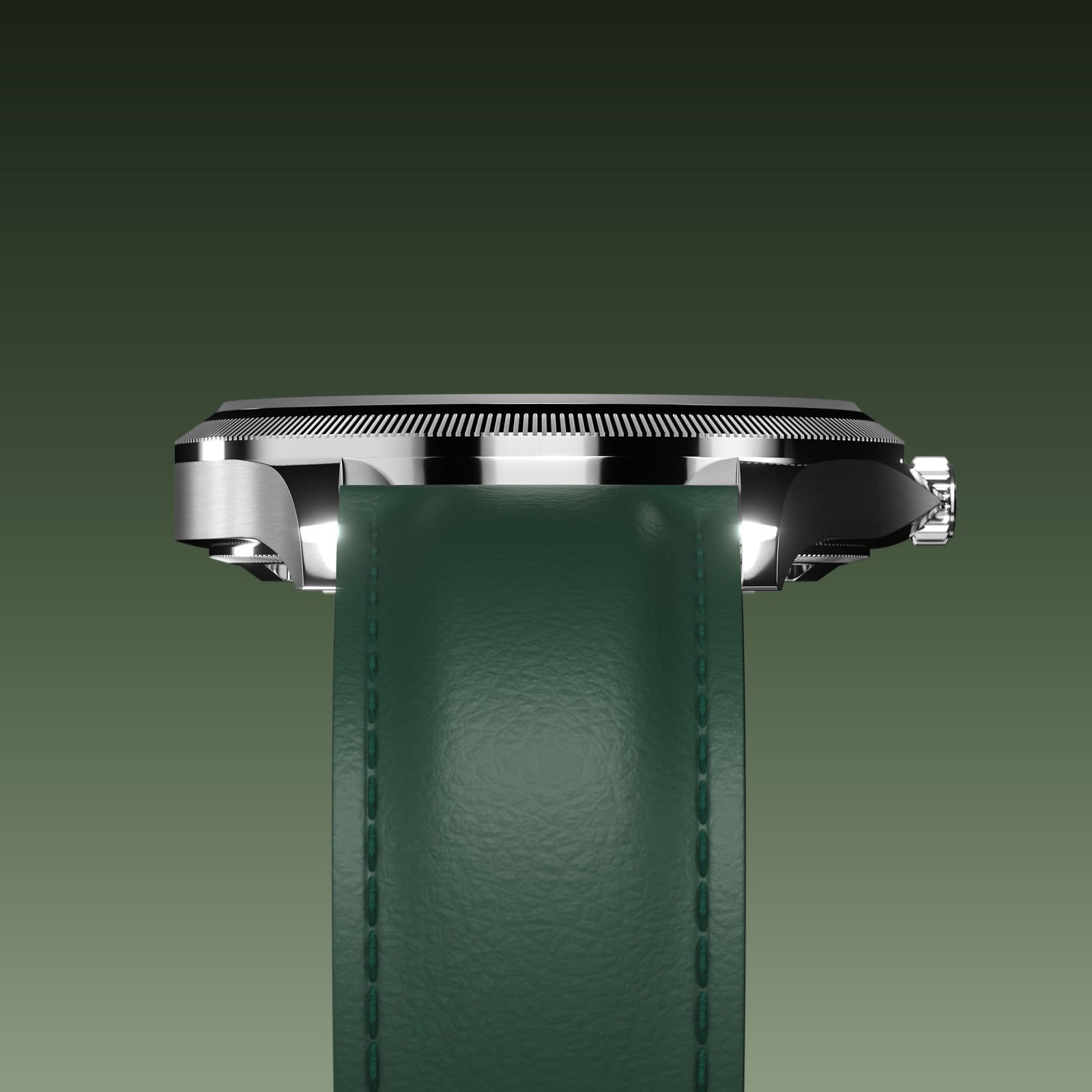 The Sunseeker | Green Dial - Silver Case - 40mm