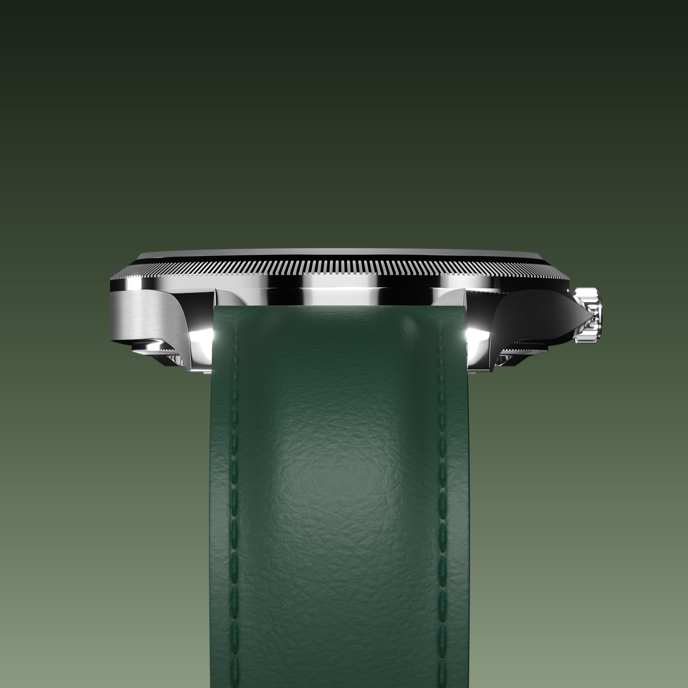 The Sunseeker | Green Dial - Silver Case - 40mm