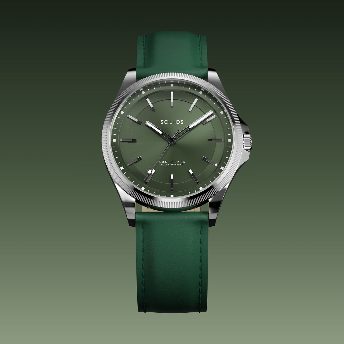 La Sunseeker | Cadran Vert - Boîtier Argent - 40mm