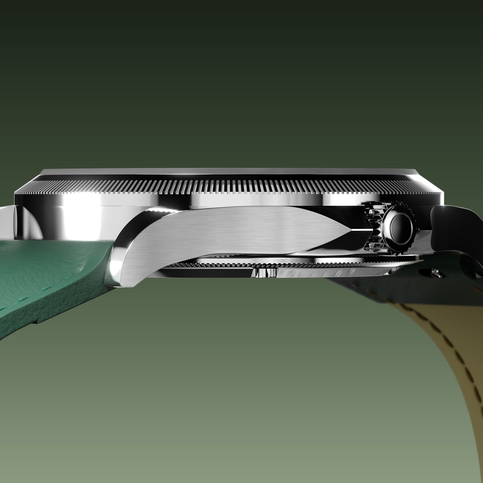 The Sunseeker | Green Dial - Silver Case - 40mm