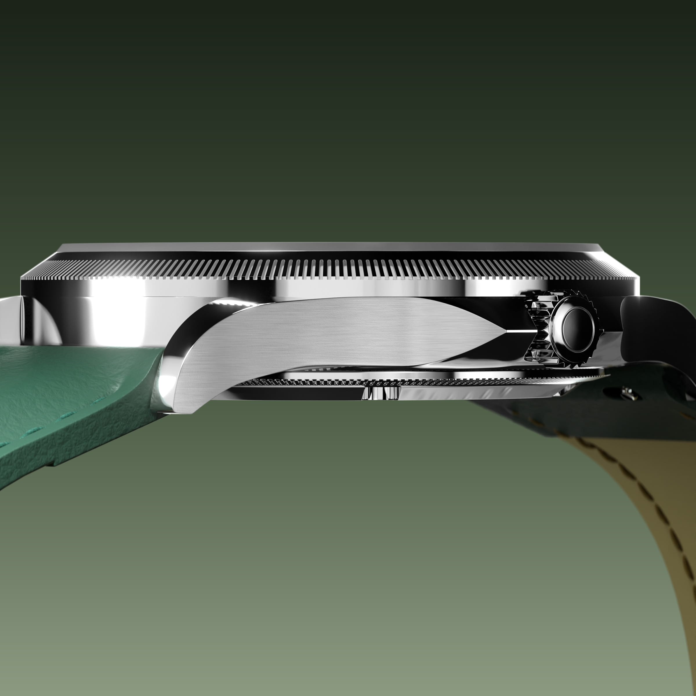 The Sunseeker | Green Dial - Silver Case - 40mm