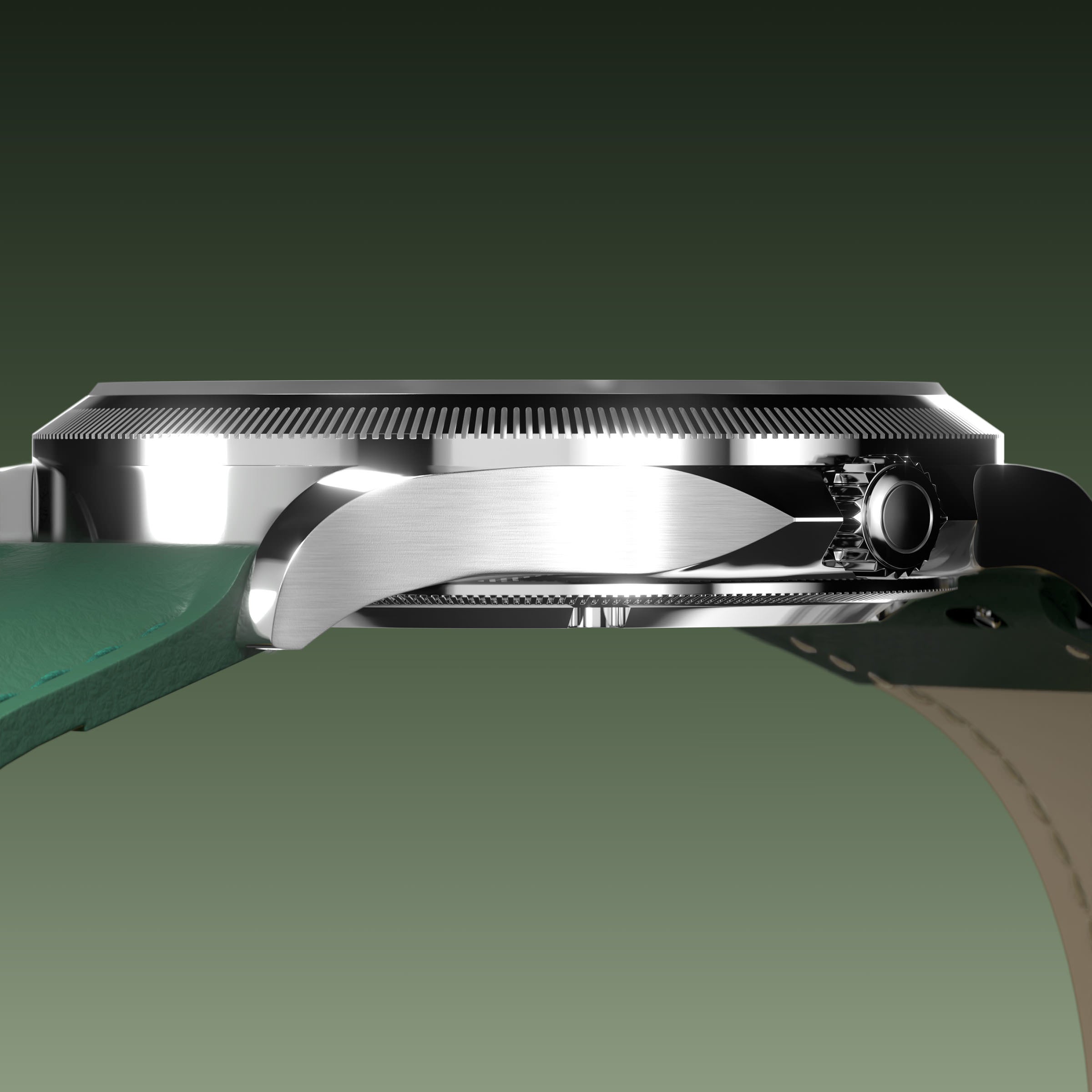 La Sunseeker | Cadran Vert - Boîtier Argent - 40mm
