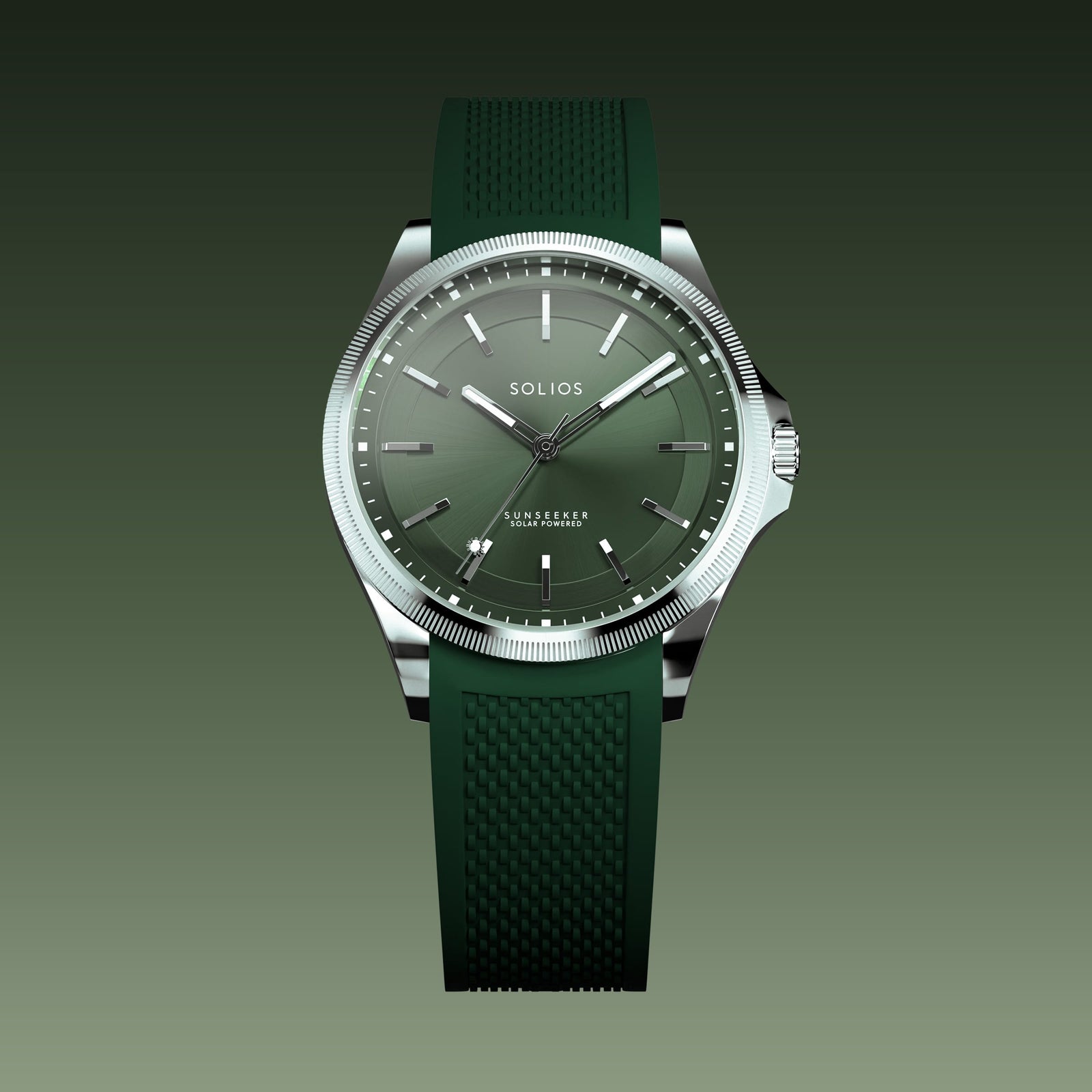The Sunseeker | Green Dial - Silver Case - 40mm