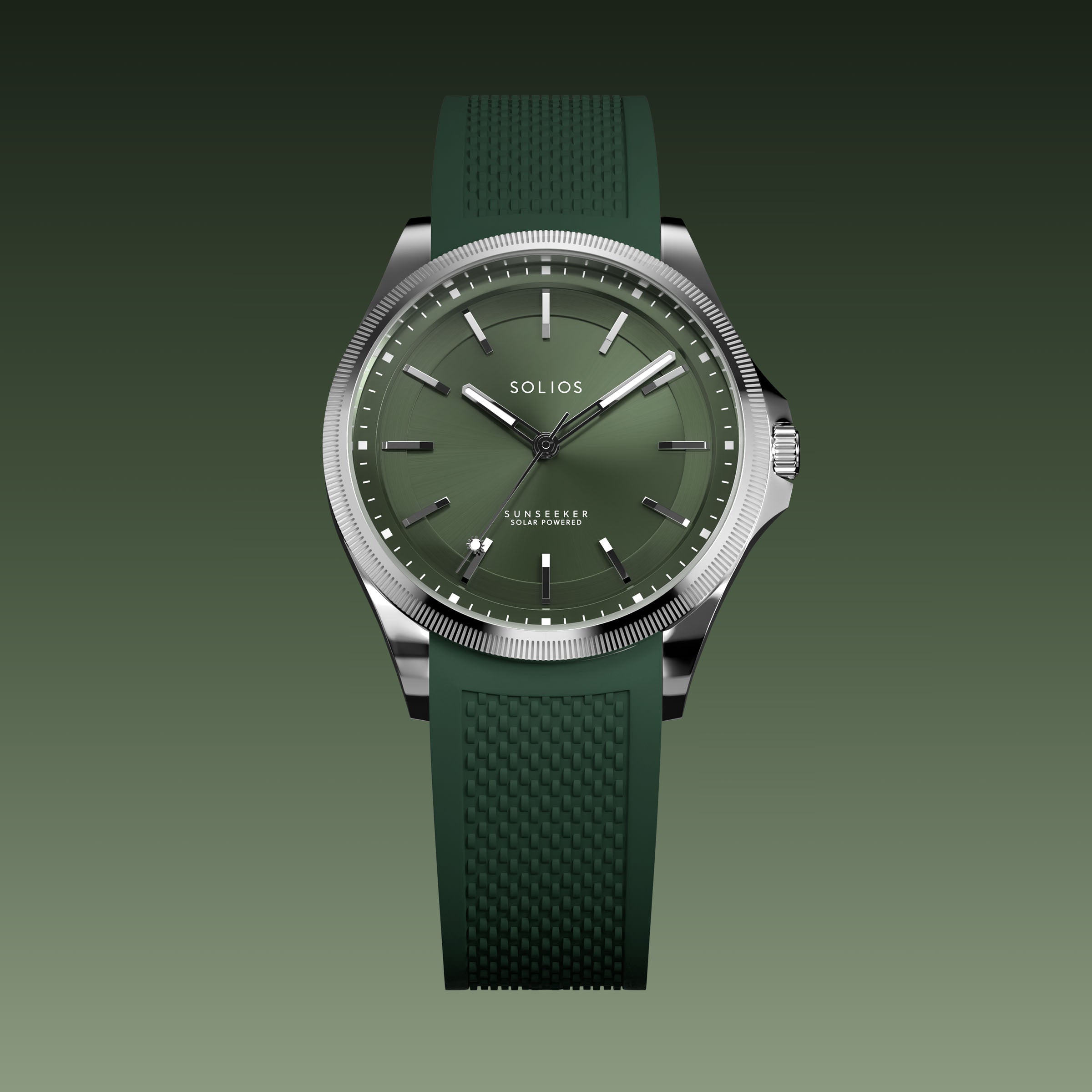 La Sunseeker | Cadran Vert - Boîtier Argent - 40mm