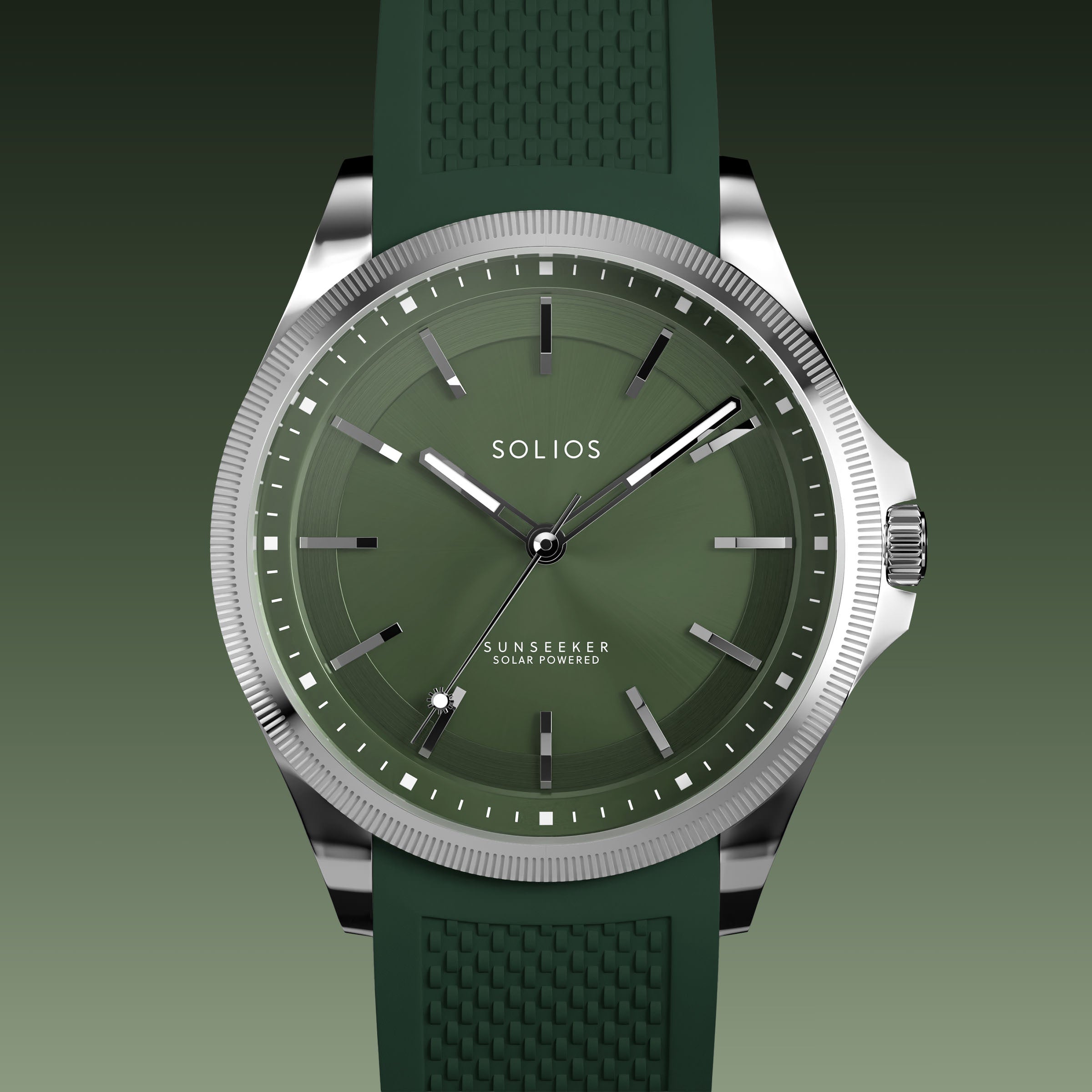 La Sunseeker | Cadran Vert - Boîtier Argent - 40mm